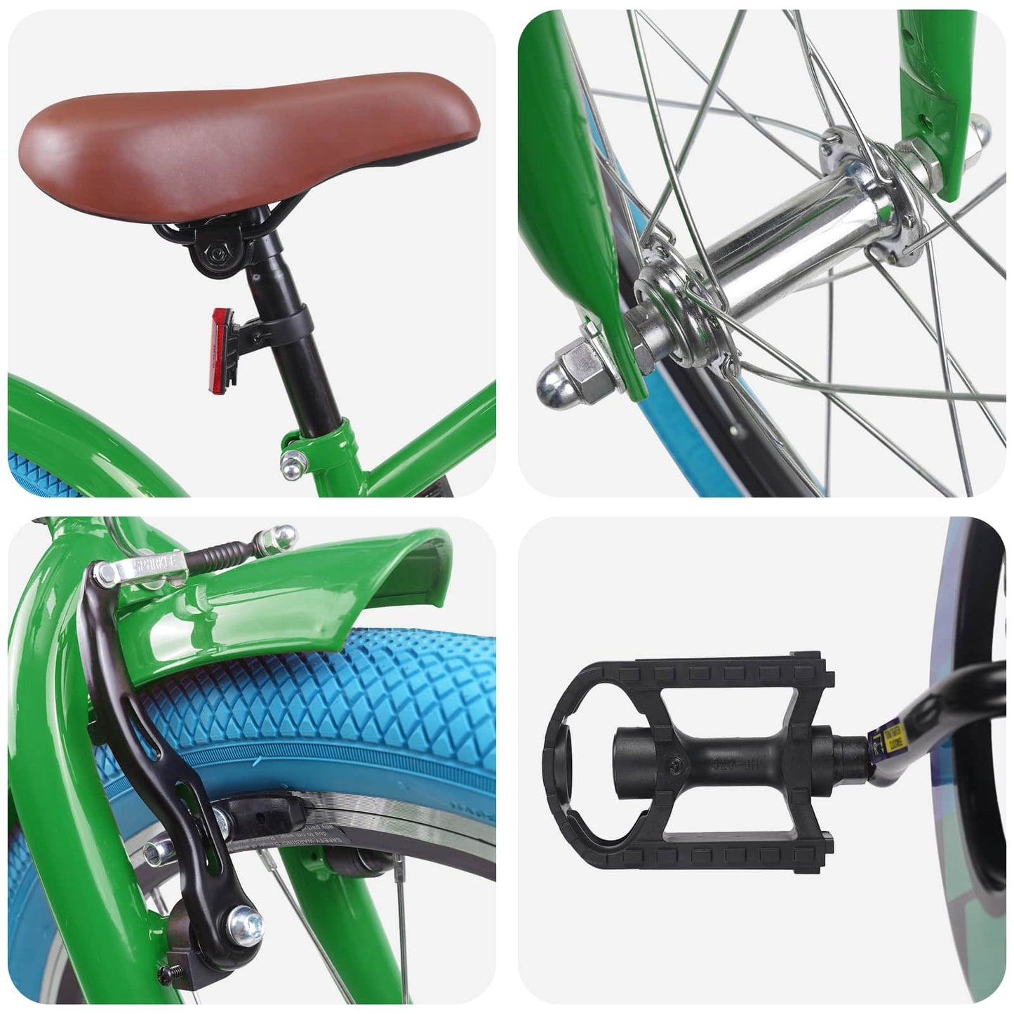 Kids Bike 20'' for 6-11 Years Old Green