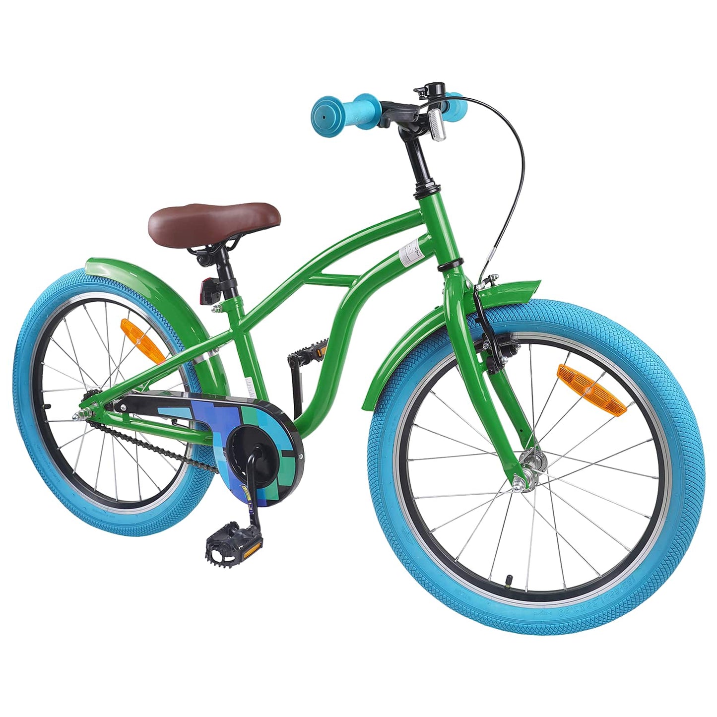 Kids Bike 22'' for 7-12 Years Old Green