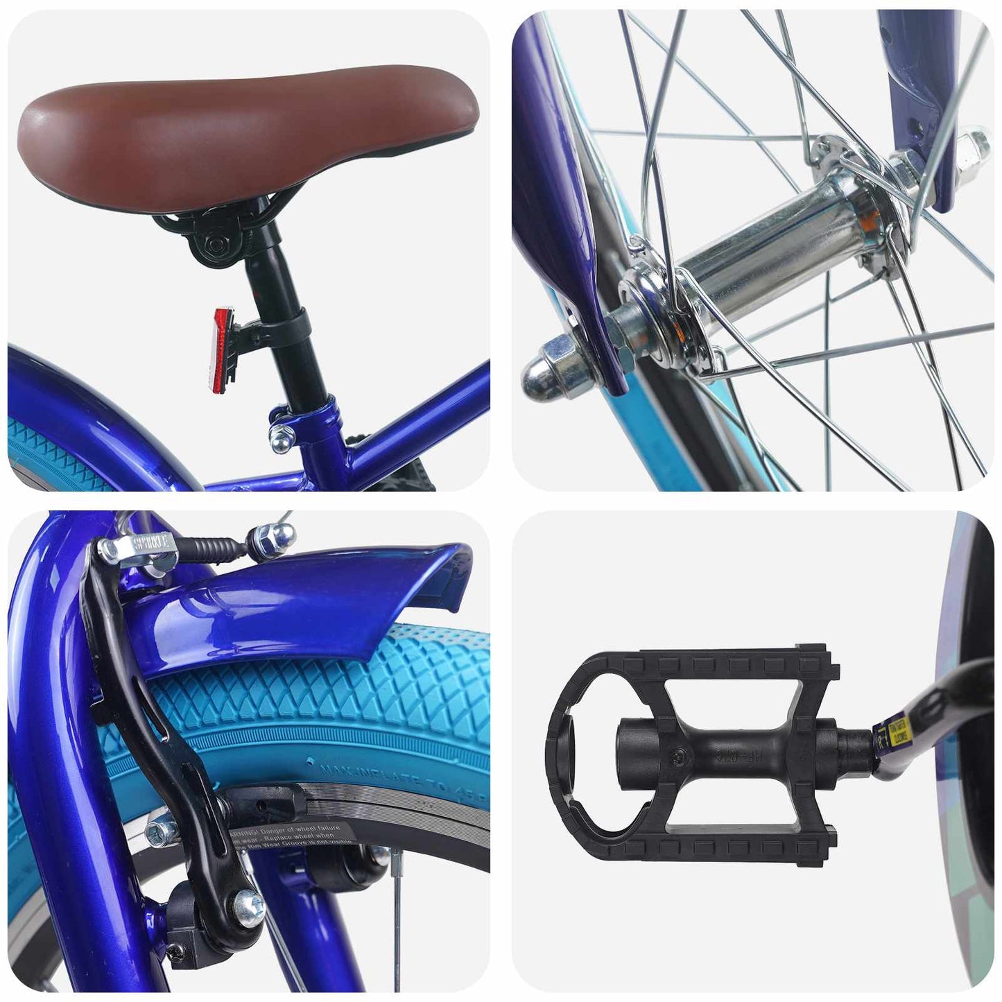 Kids Bike 20'' for 6-11 Years Old Dark Blue