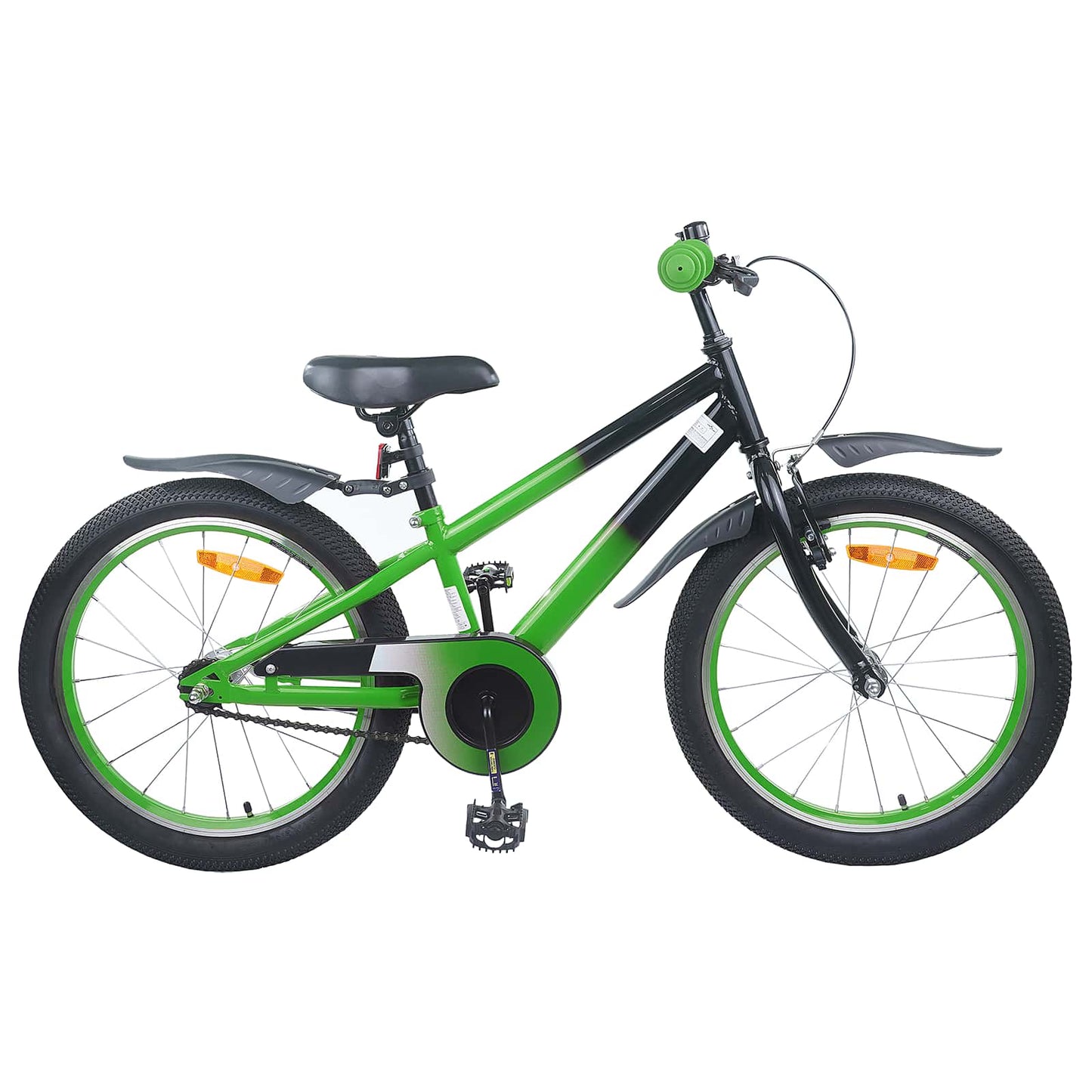 Kids Bike 18 Inches for 5-7 Years Old Green Black