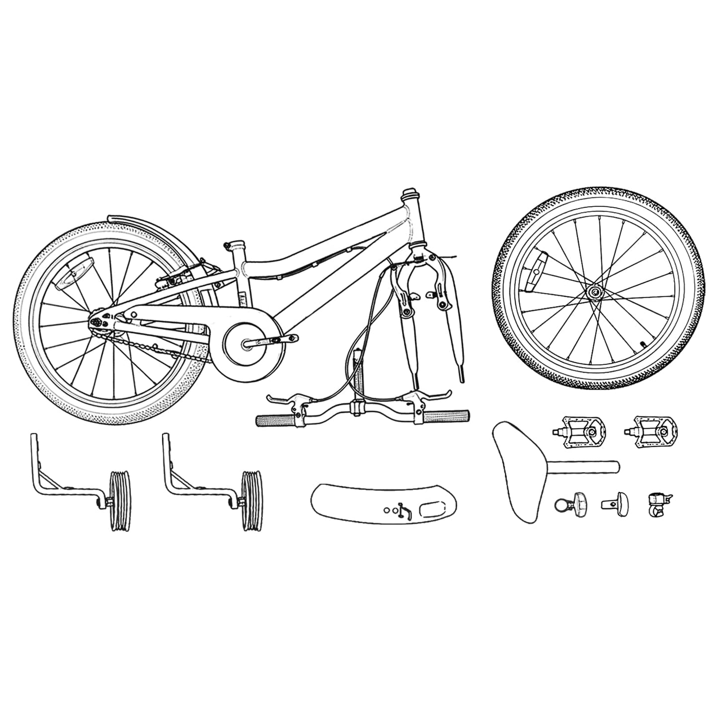Kids Bike 16 Inches for 4-6 Years Old Blue Black