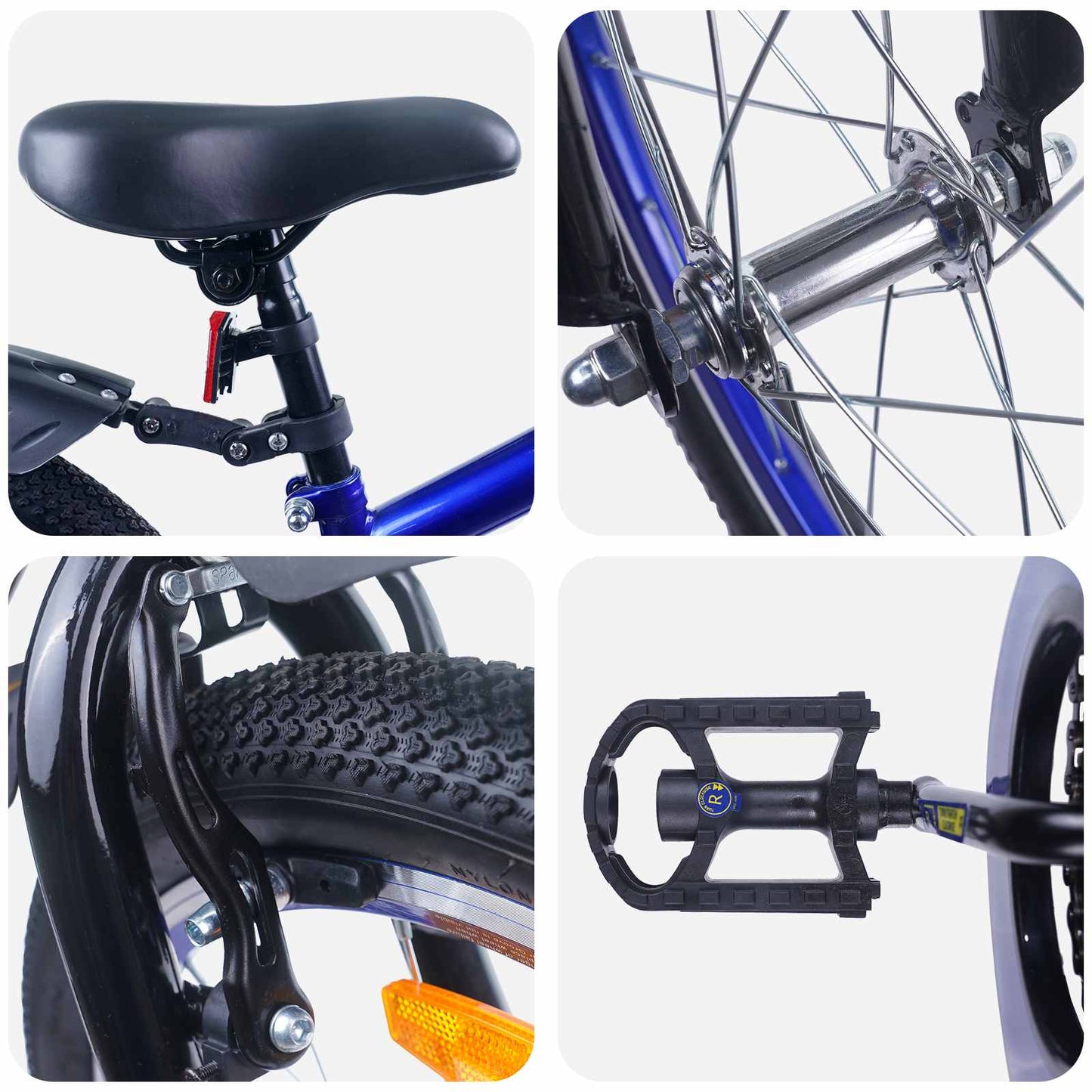 Kids Bike 18 Inches for 5-7 Years Old Blue Black