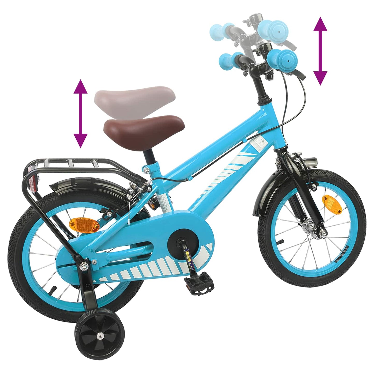 Kids Bike 14 Inches for 3-5 Years Old Light Blue