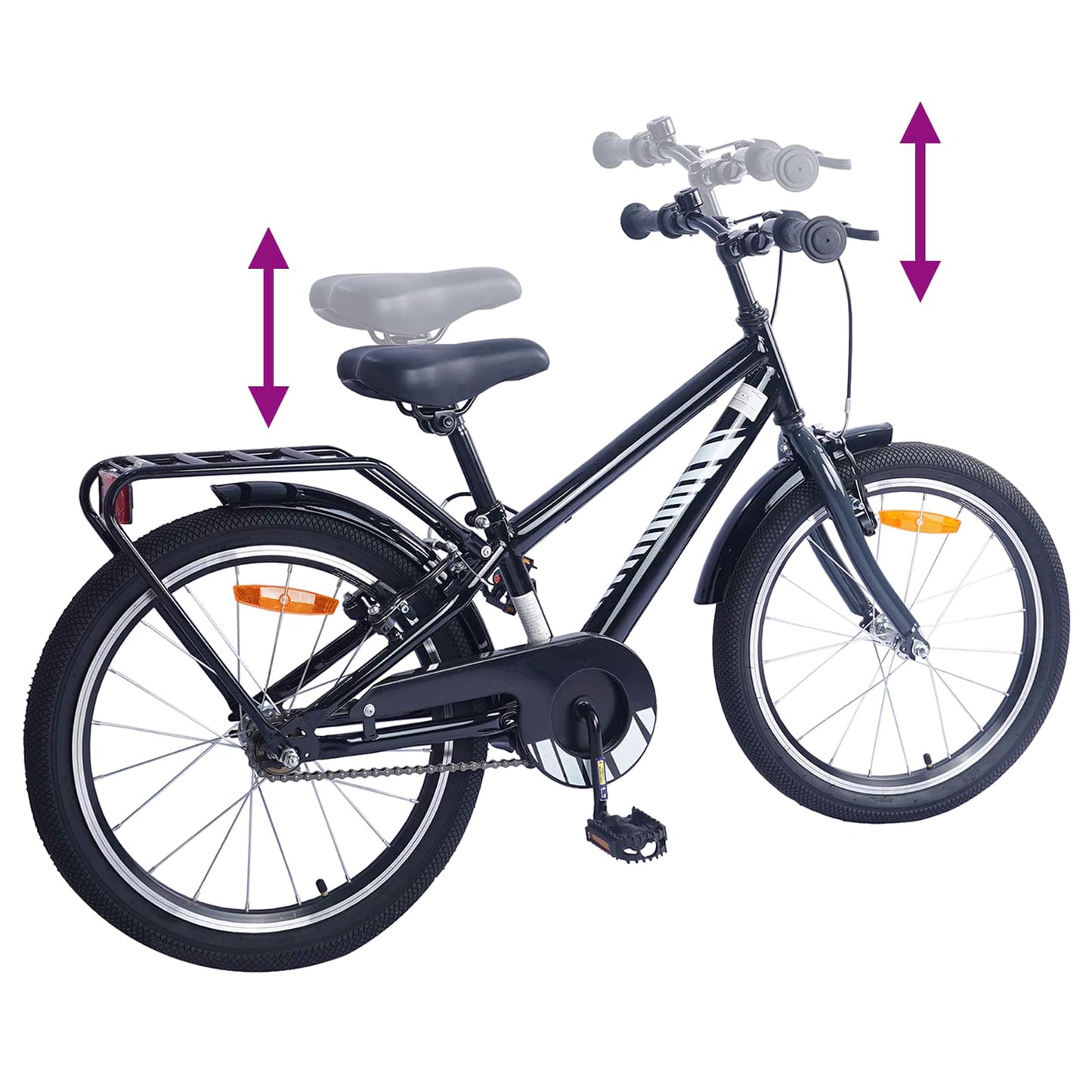 Kids Bike 18 Inches for 5-7 Years Old Black
