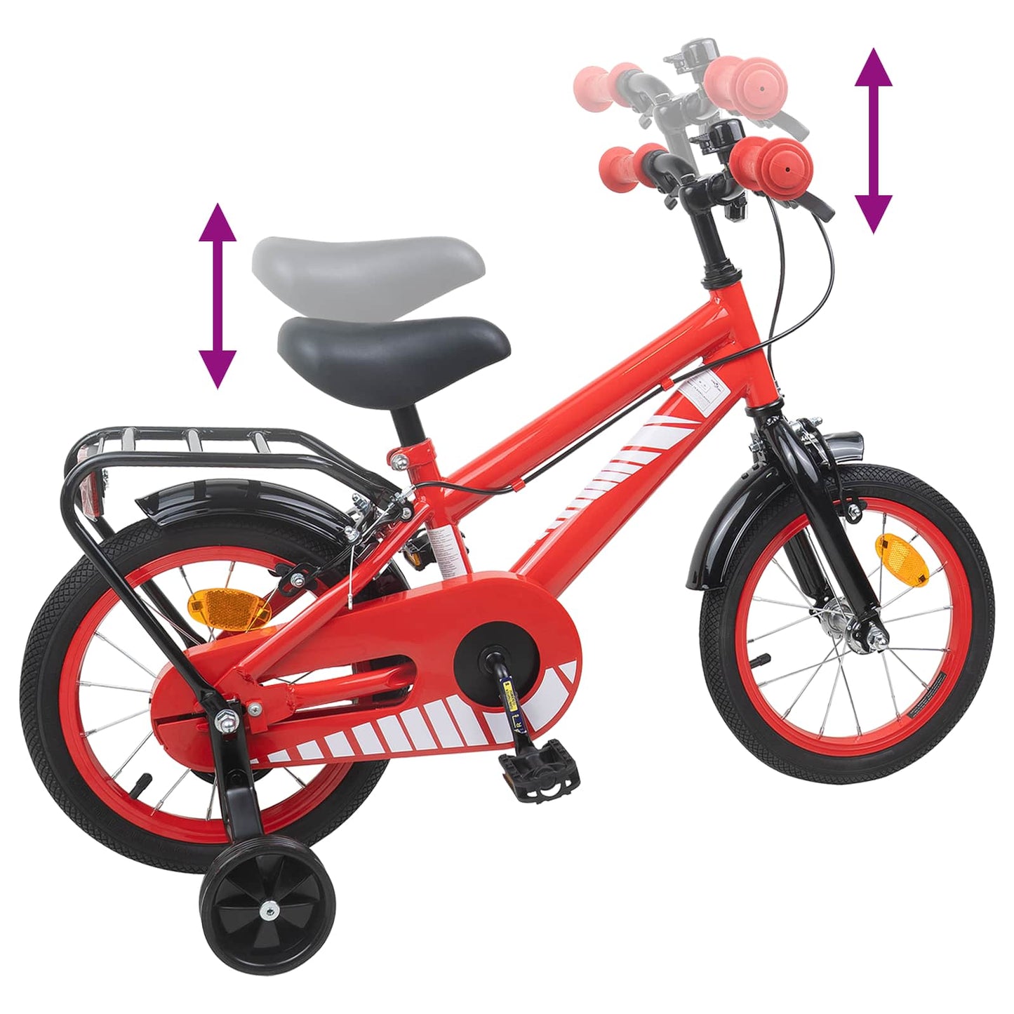 Kids Bike 12 Inches for 2-4 Years Old Red
