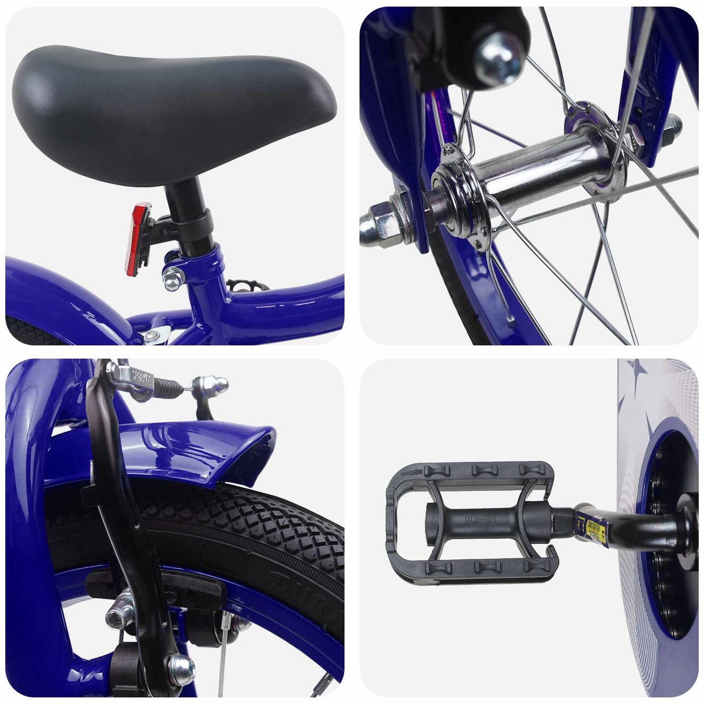 Kids Bike 14 Inches for 3-5 Years Old Dark Blue