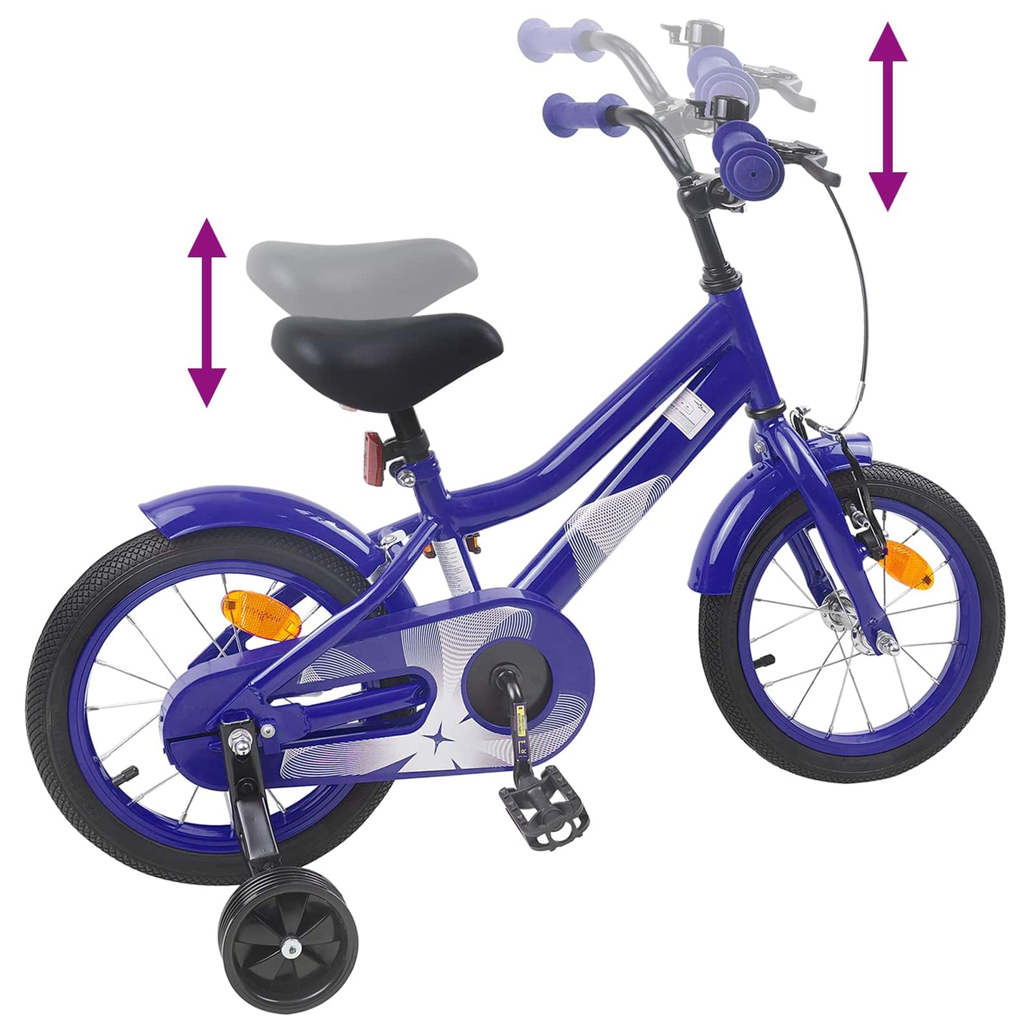 Kids Bike 14 Inches for 3-5 Years Old Dark Blue
