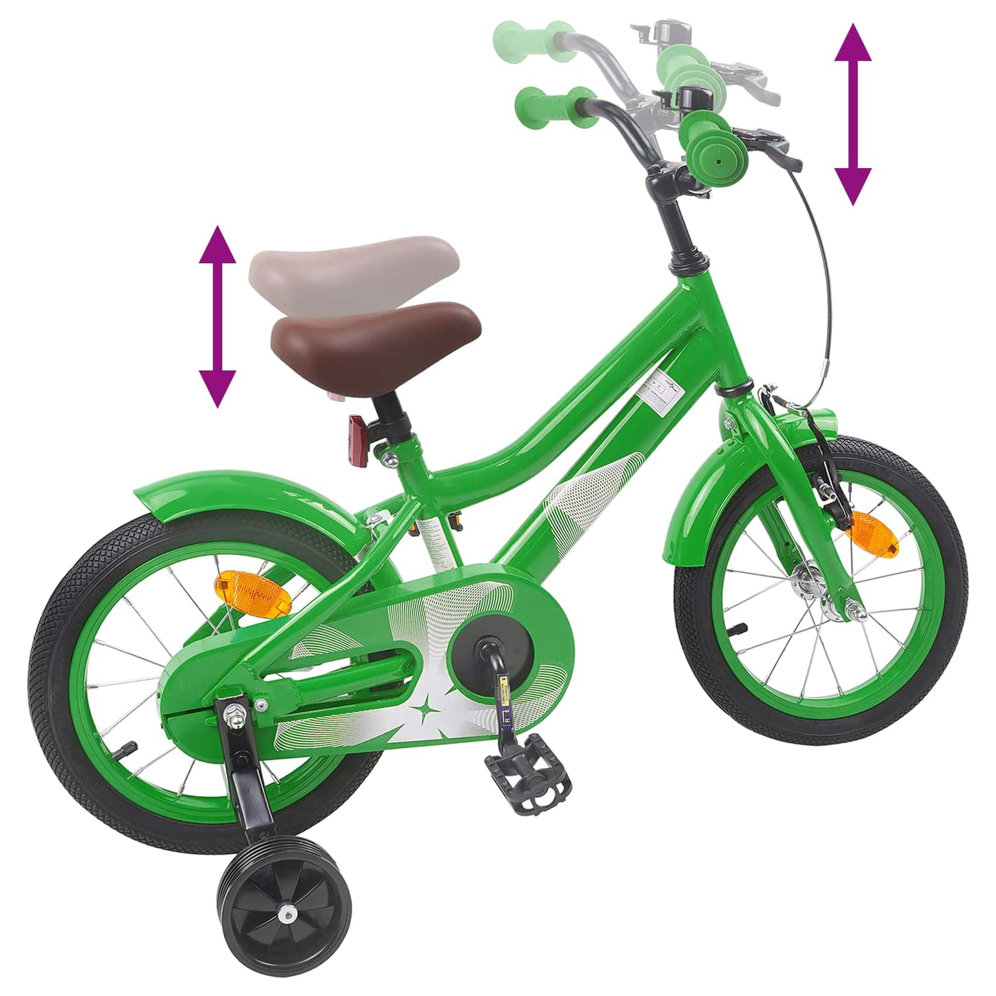 Kids Bike 16 Inches for 4-6 Years Old Green