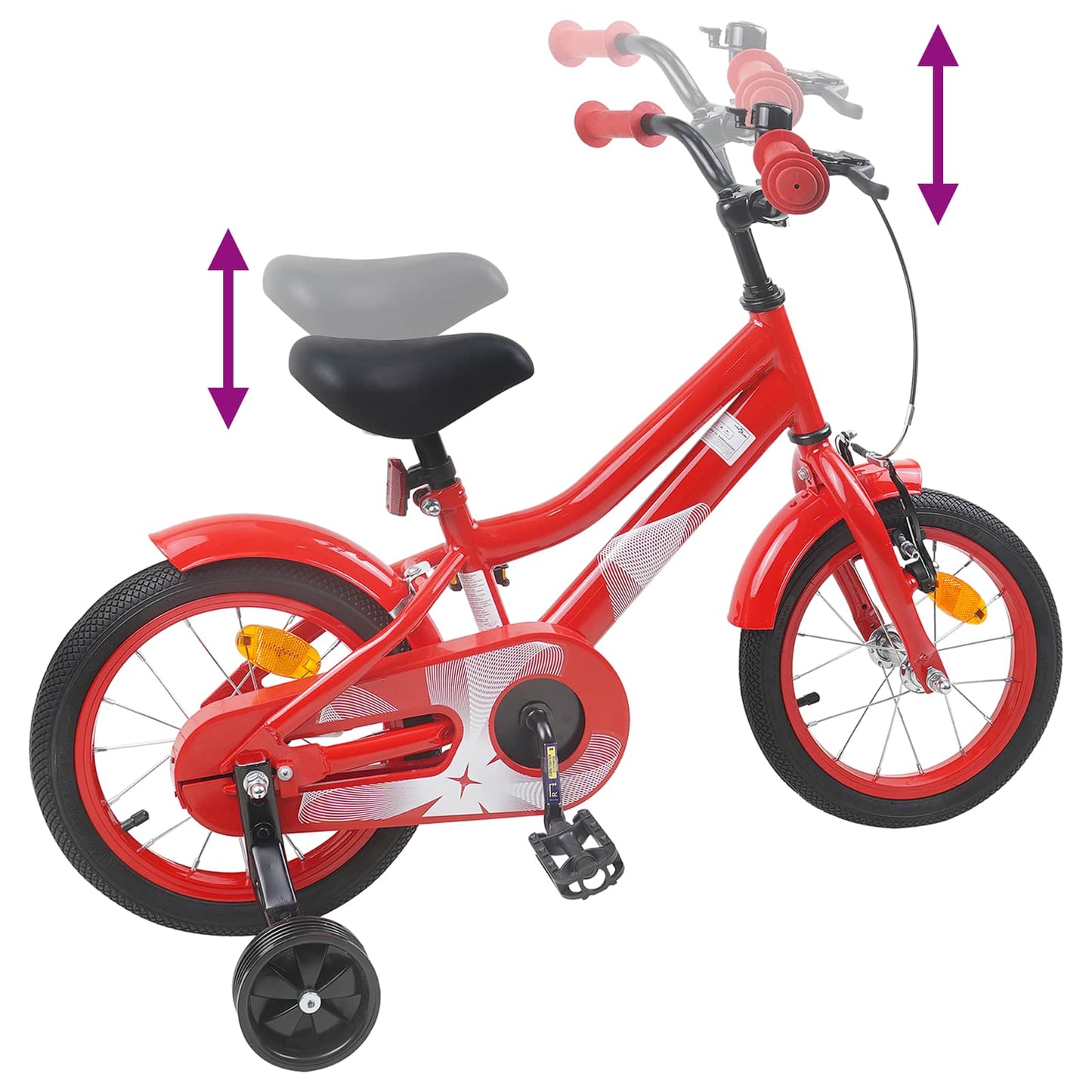Kids Bike 14 Inches for 3-5 Years Old Red