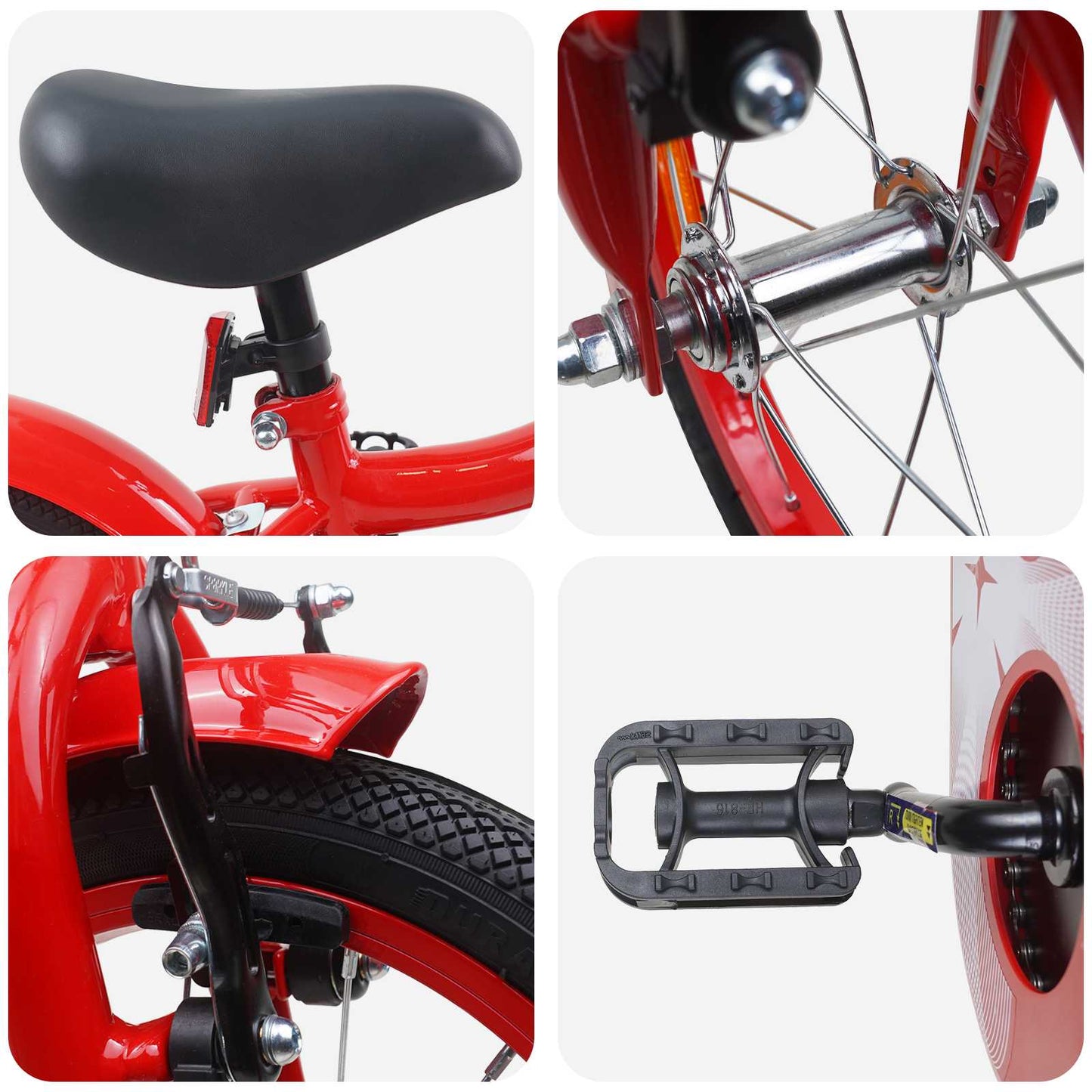Kids Bike 16 Inches for 4-6 Years Old Red