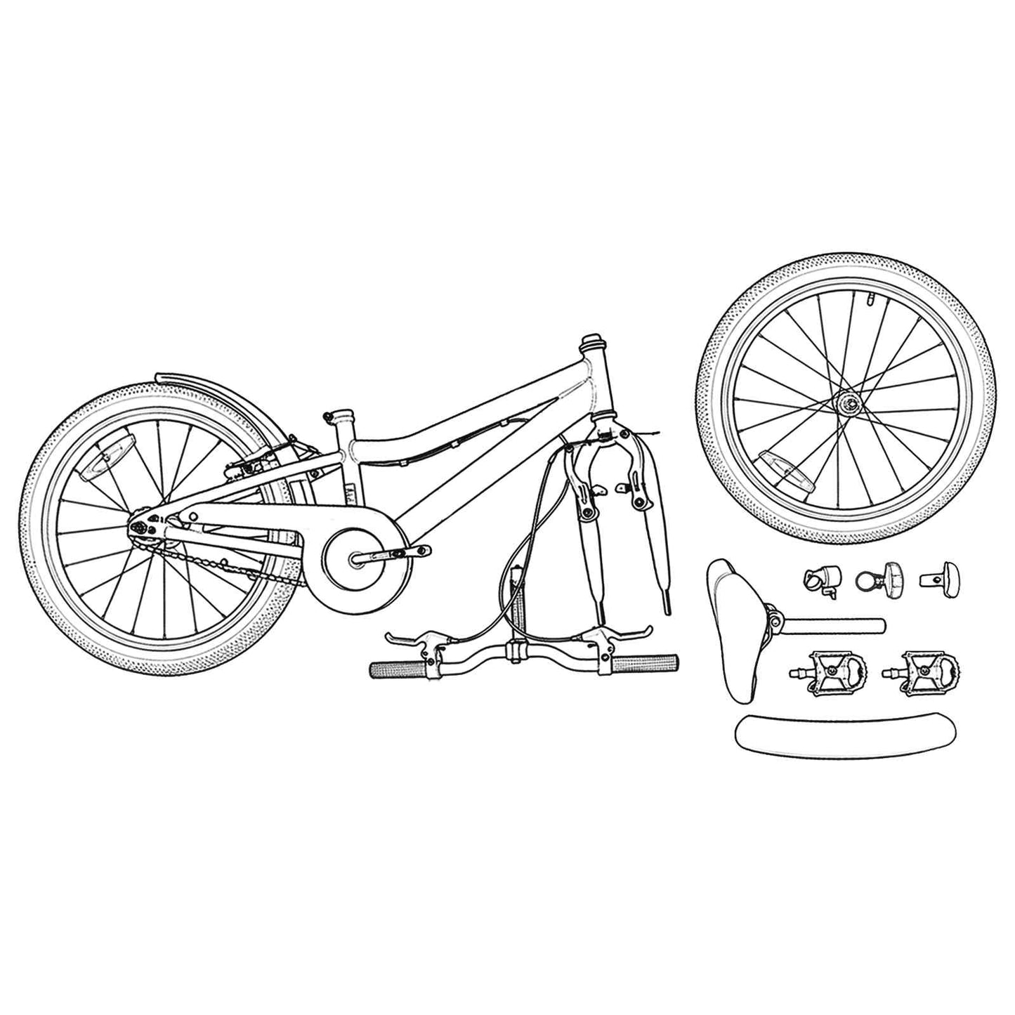 Kids Bike 18 Inches for 5-7 Years Old Red