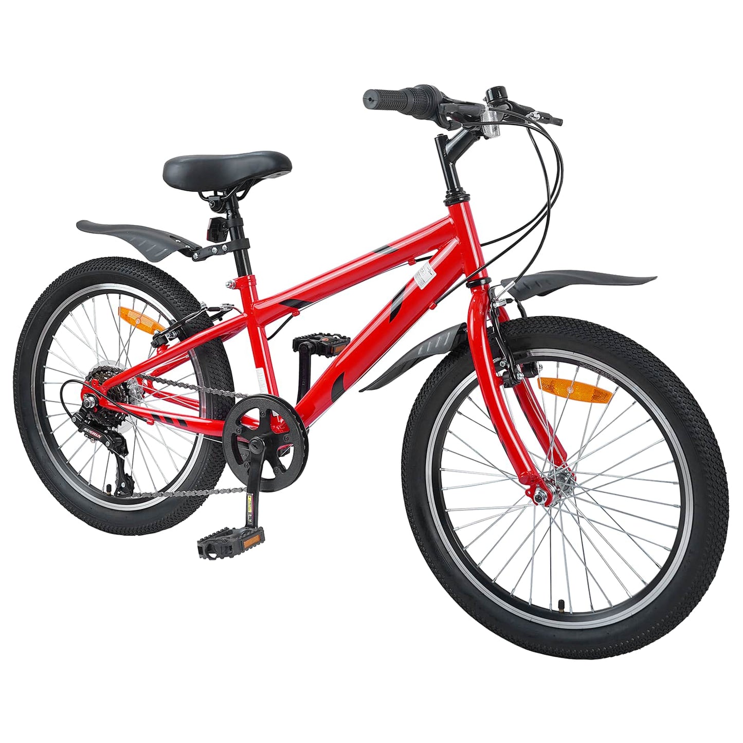 Kids Bike 20'' 6-Speed for 6-11 Years Old Red