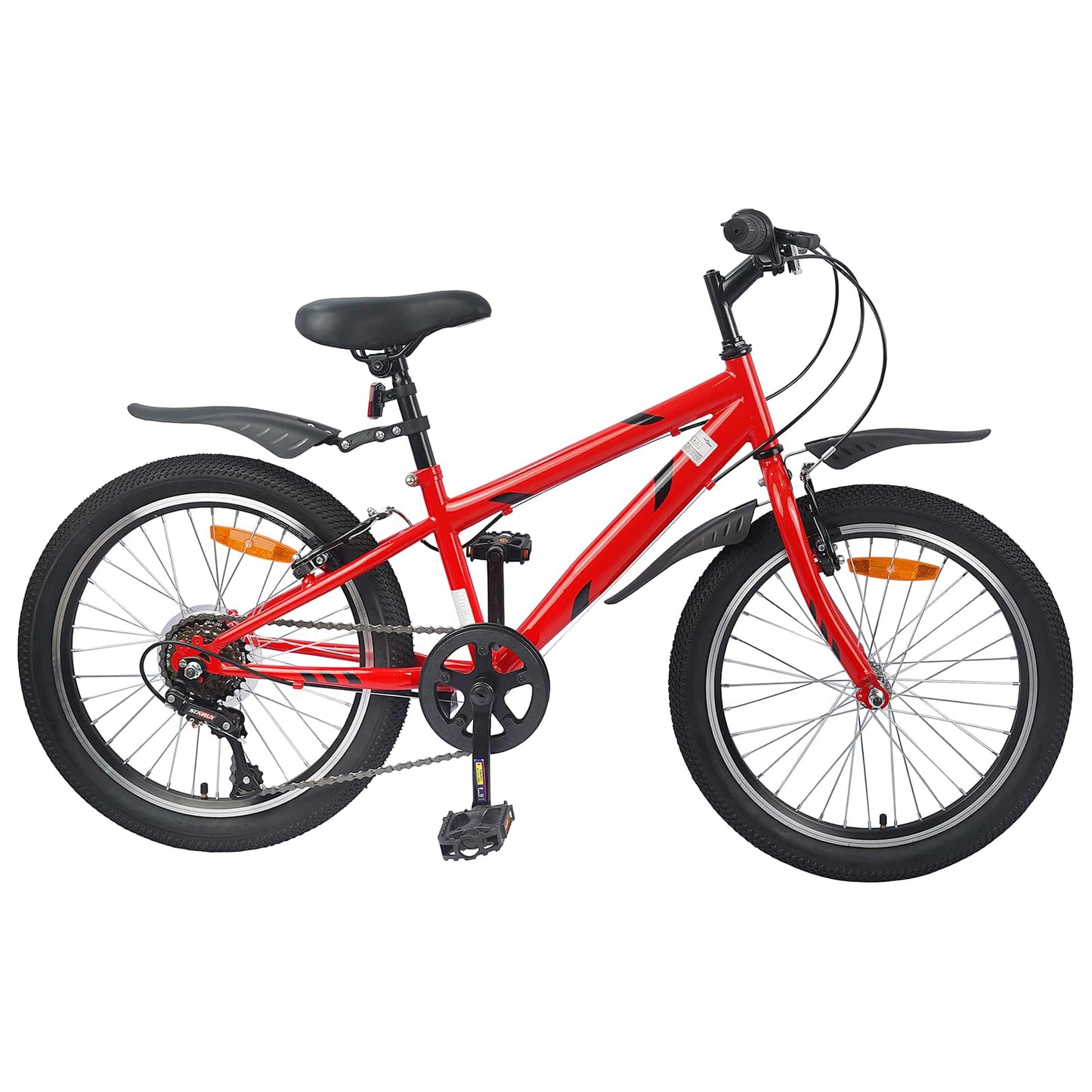 Kids Bike 20'' 6-Speed for 6-11 Years Old Red