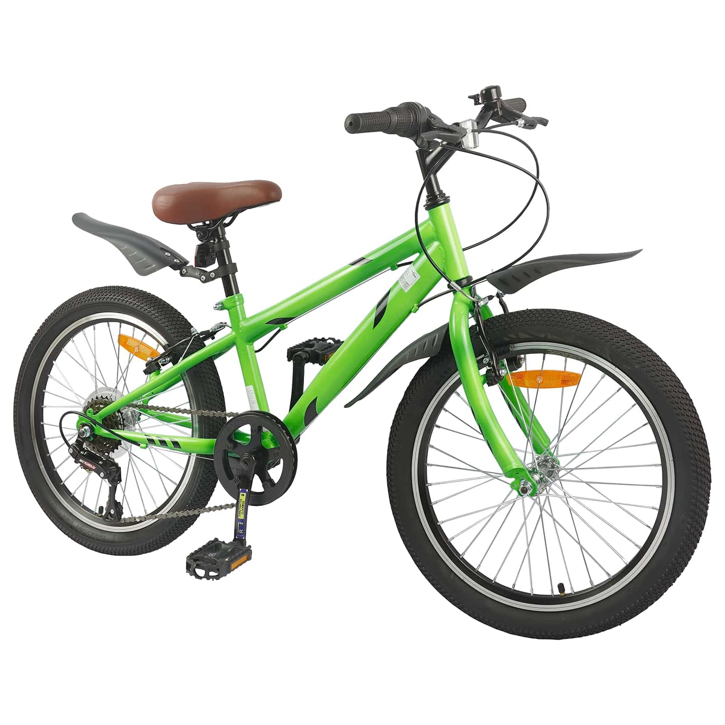 Kids Bike 24'' 6-Speed for 8-12 Years Old Green