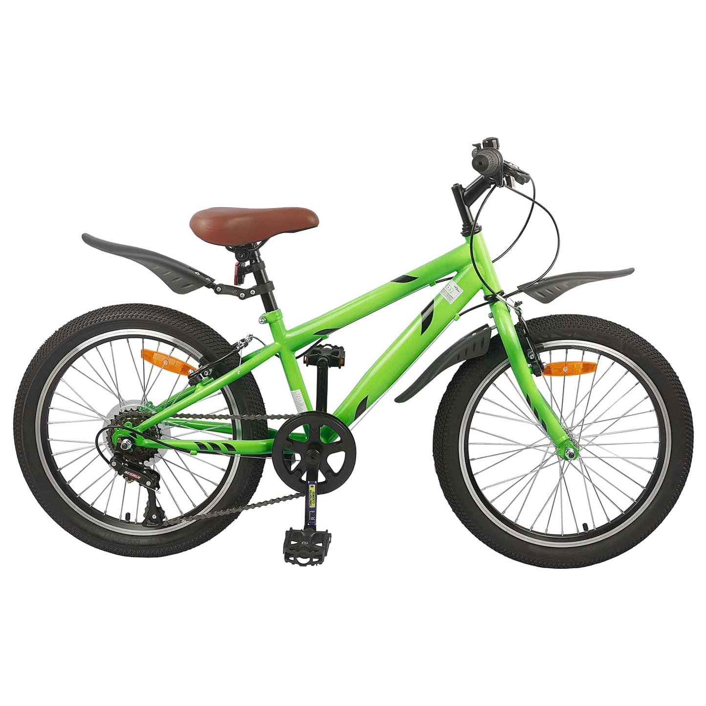 Kids Bike 24'' 6-Speed for 8-12 Years Old Green