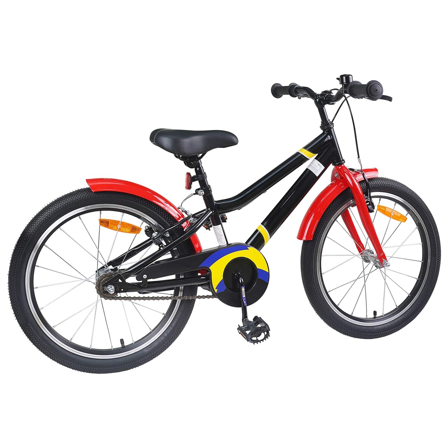 Kids Bike 18 Inches for 5-7 Years Old Black Red