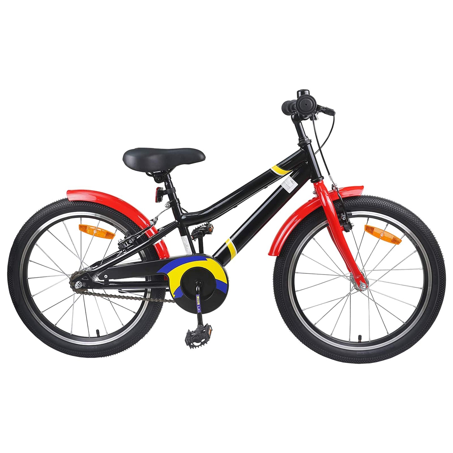 Kids Bike 24 Inches for 8-12 Years Old Black Red