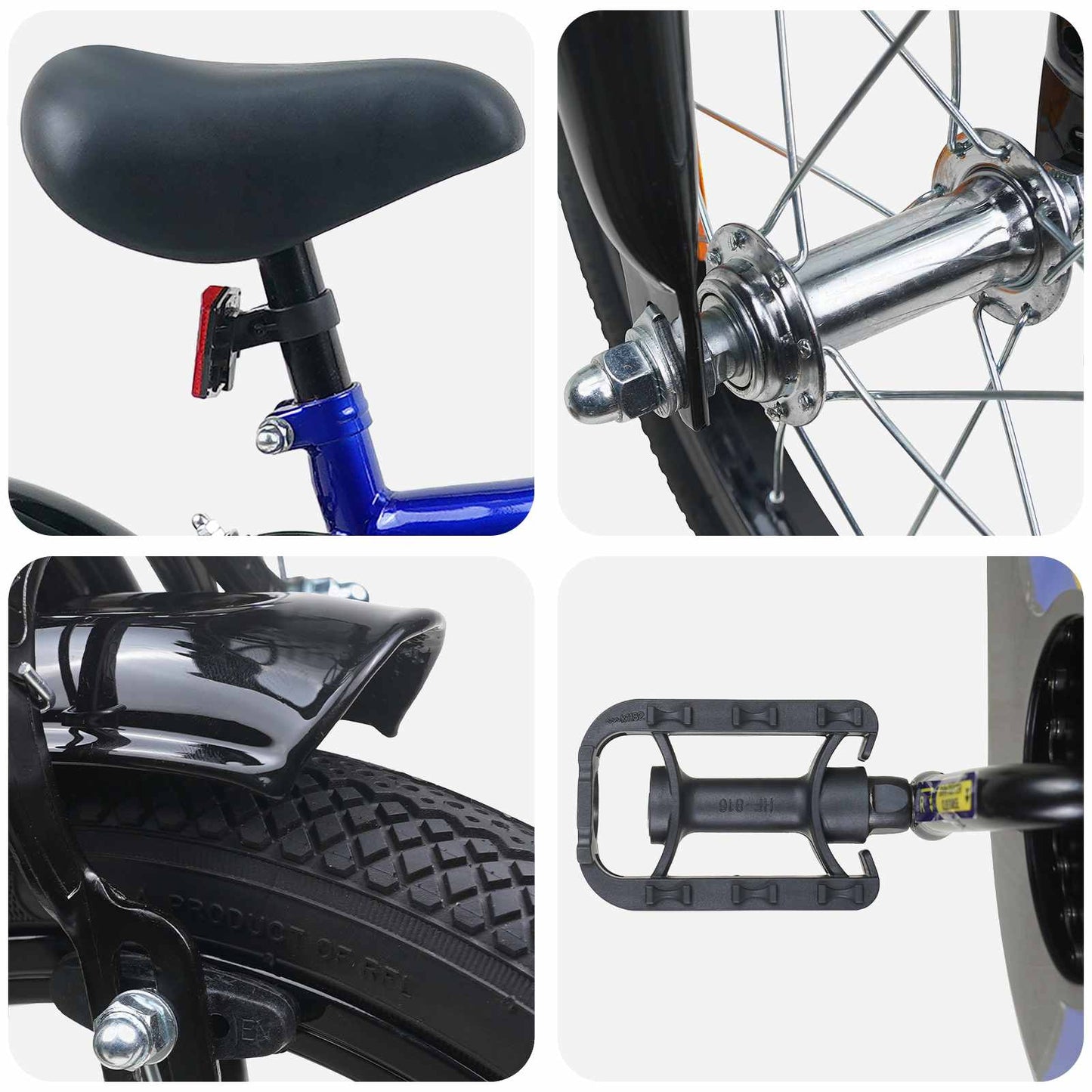 Kids Bike 14 Inches for 3-5 Years Old Blue White