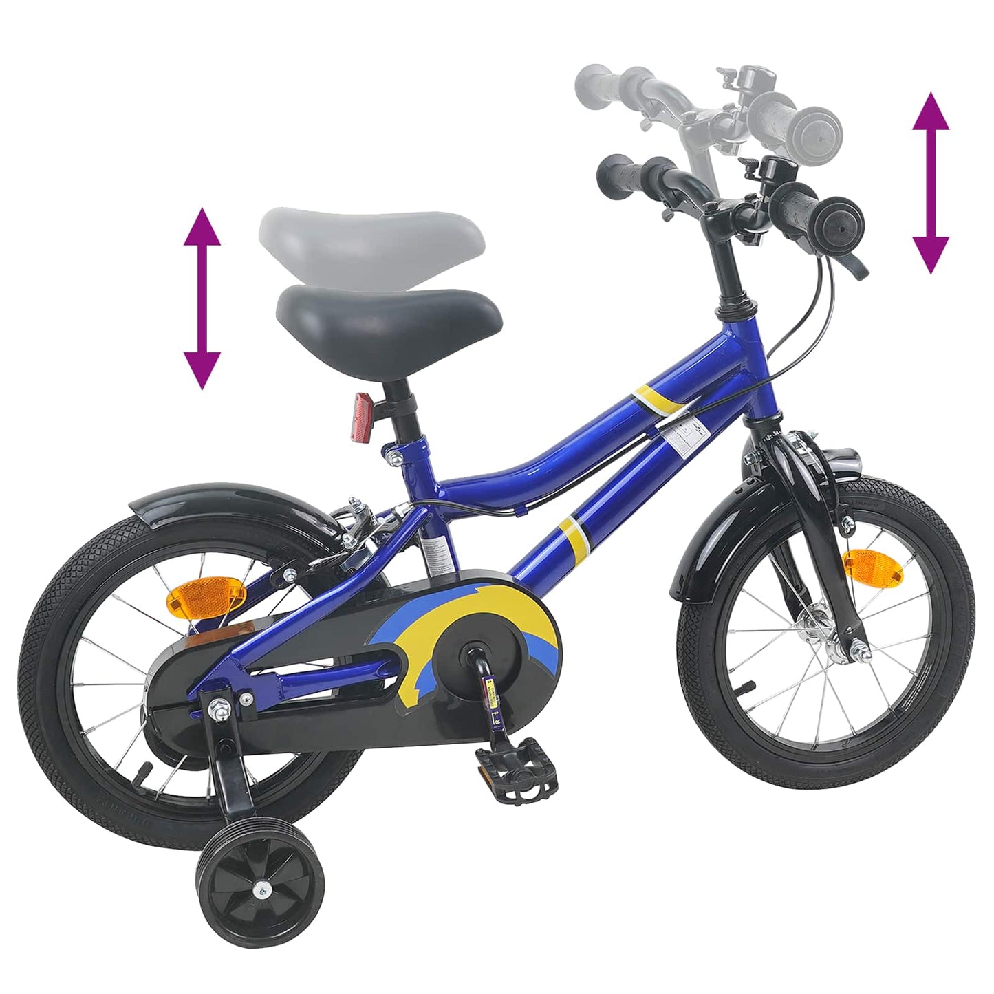 Kids Bike 14 Inches for 3-5 Years Old Blue White