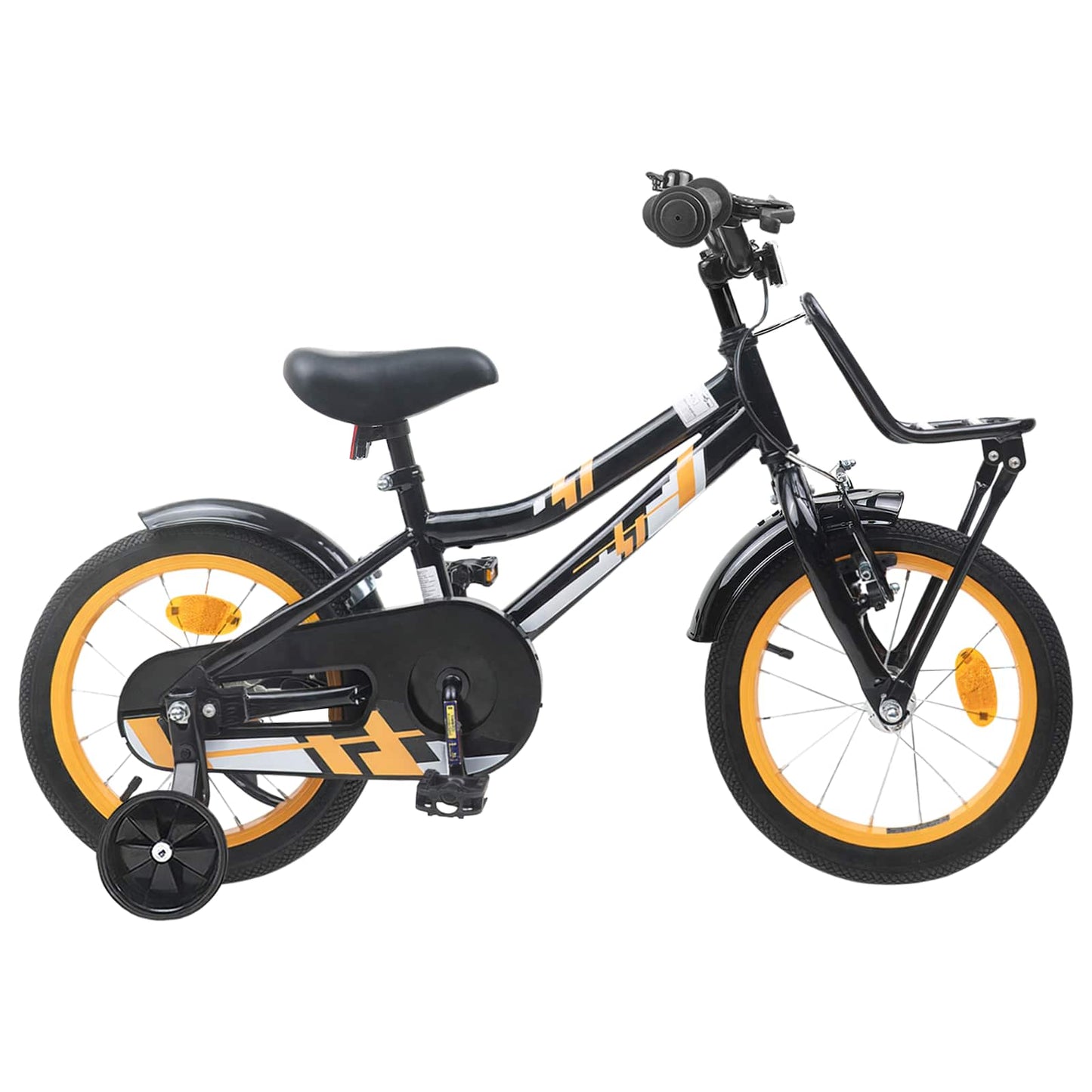 Kids Bike 14 Inches for 3-5 Years Old Orange and Black