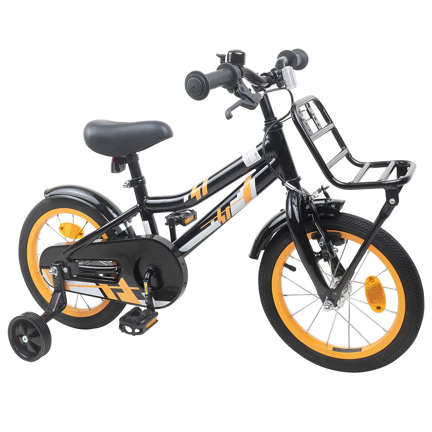 Kids Bike 16 Inches for 4-6 Years Old Orange Black