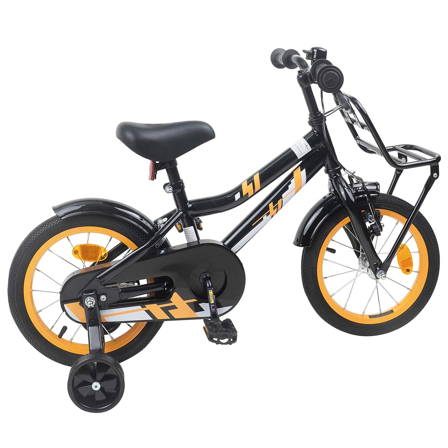 Kids Bike 16 Inches for 4-6 Years Old Orange Black