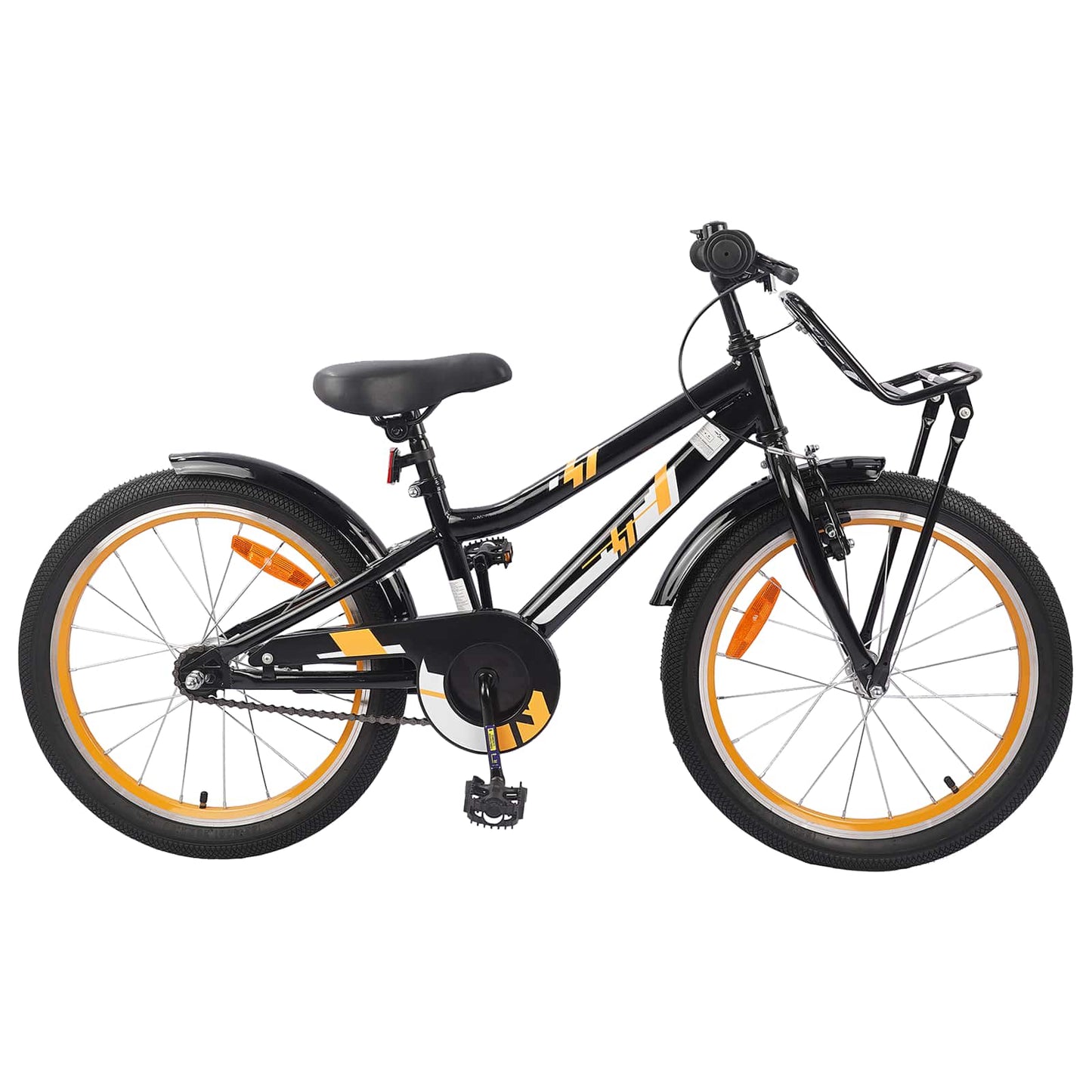 Kids Bike 20 Inches for 6-11 Years Old Orange Black