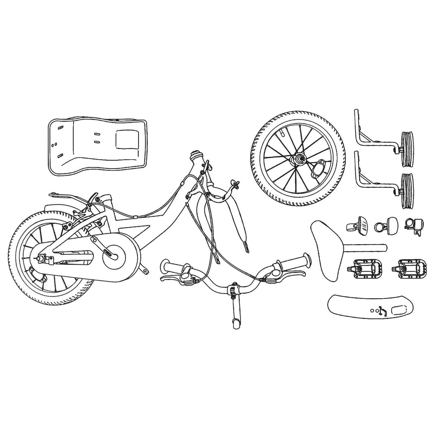 Kids Bike 16 Inches for 4-6 Years Old Light Pink
