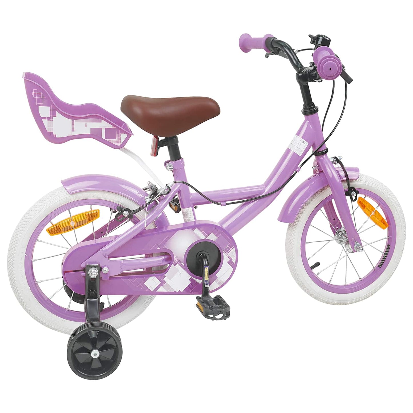 Kids Bike 14 Inches for 3-5 Years Old Purple