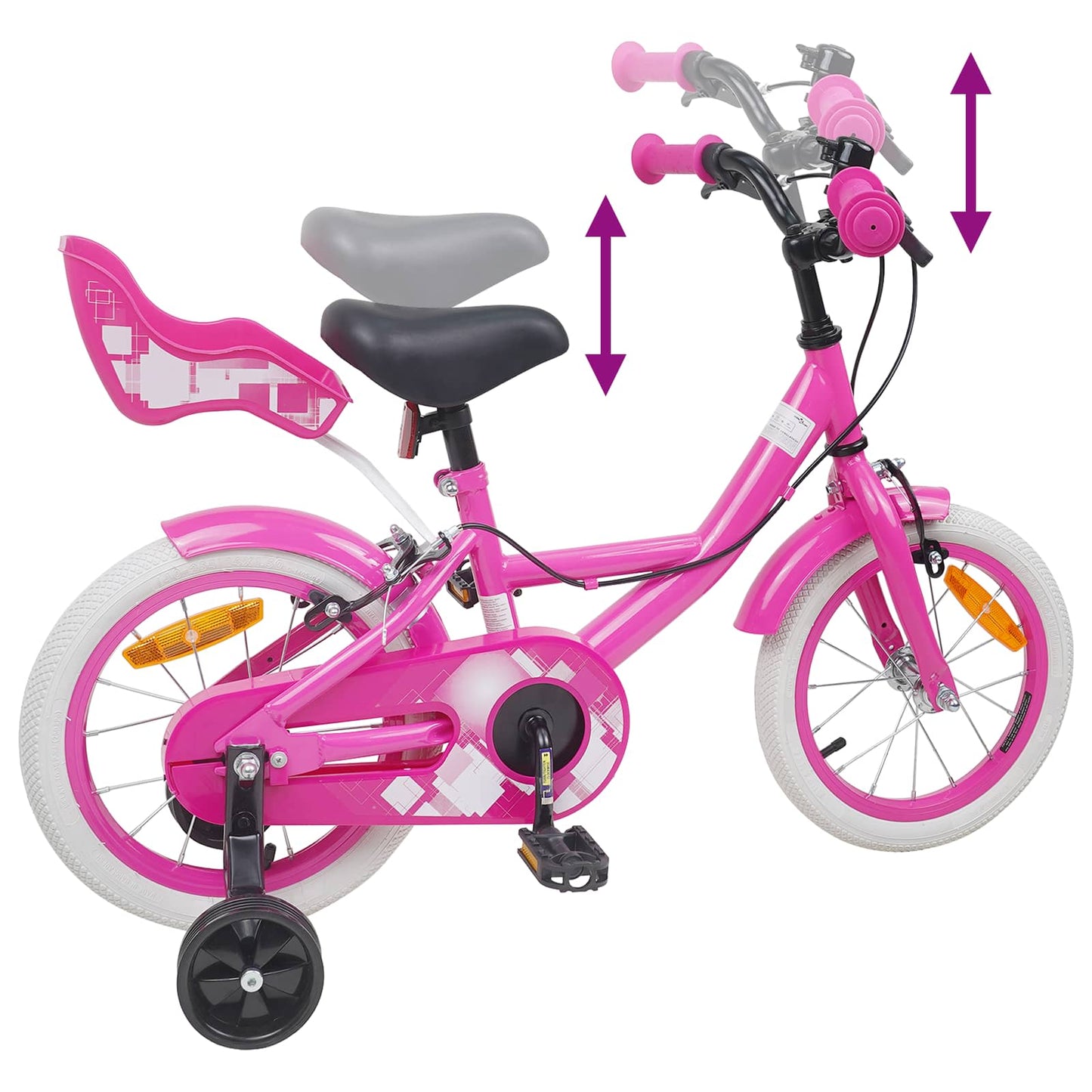 Kids Bike 14 Inches for 3-5 Years Old Pink
