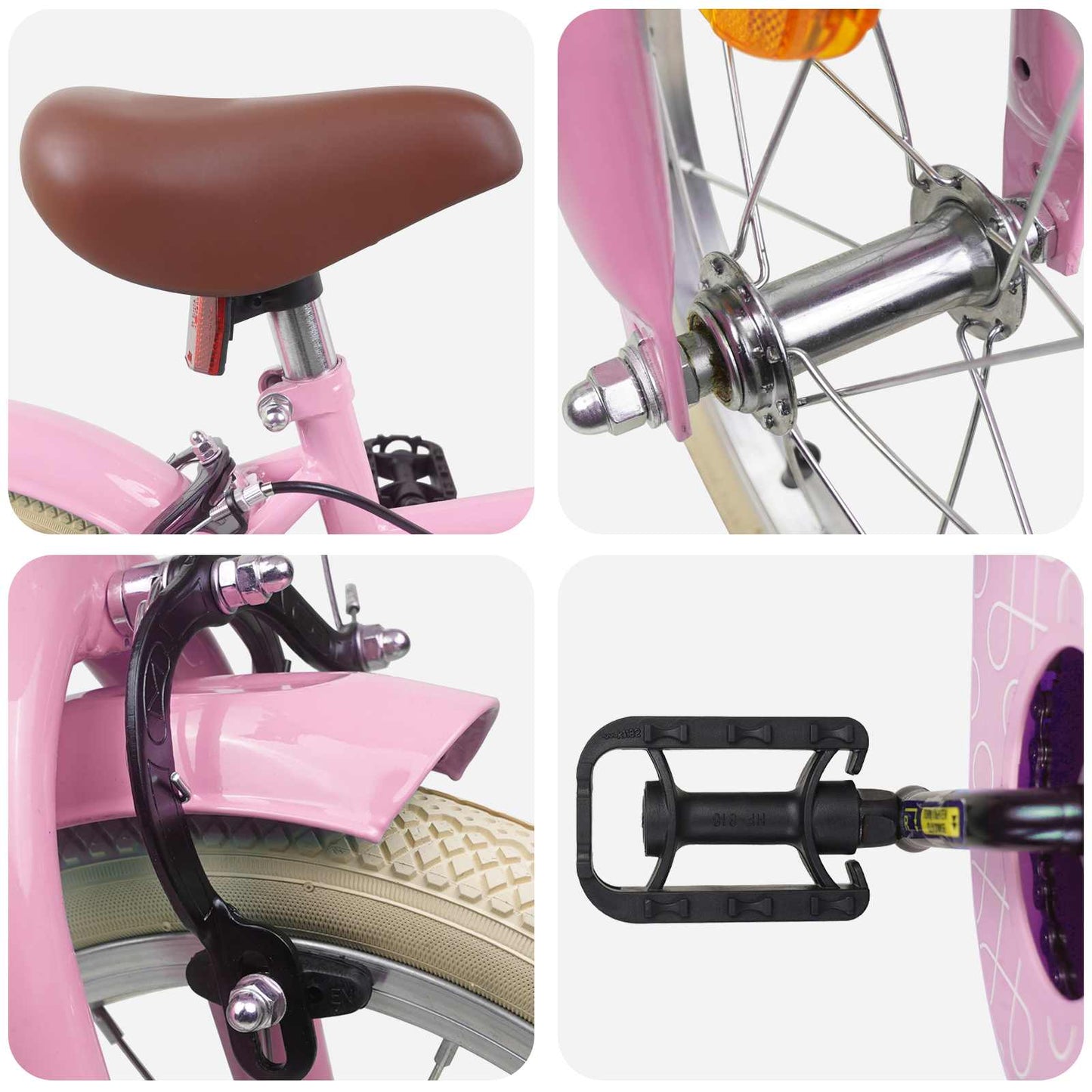 Kids Bike 12 Inches for 2-4 Years Old Light Pink
