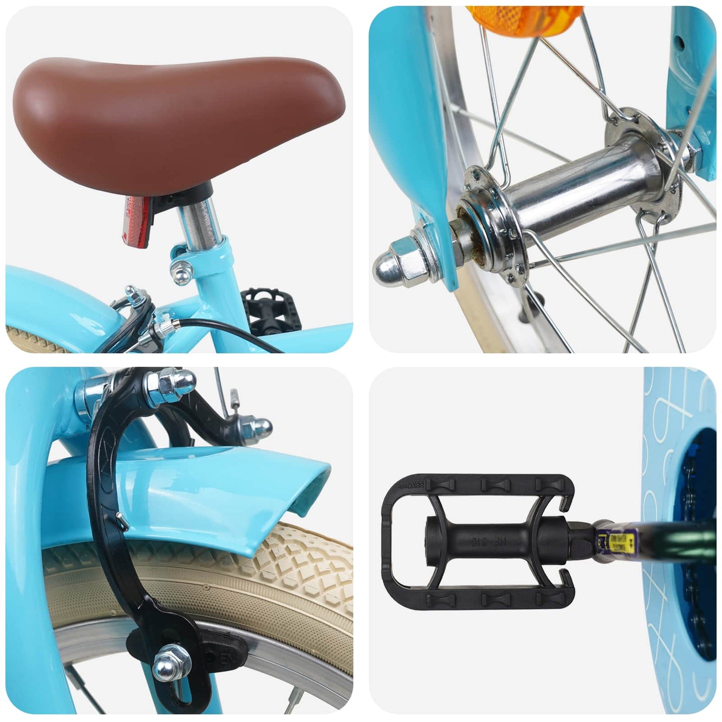 Kids Bike 14 Inches for 3-5 Years Old Light Blue