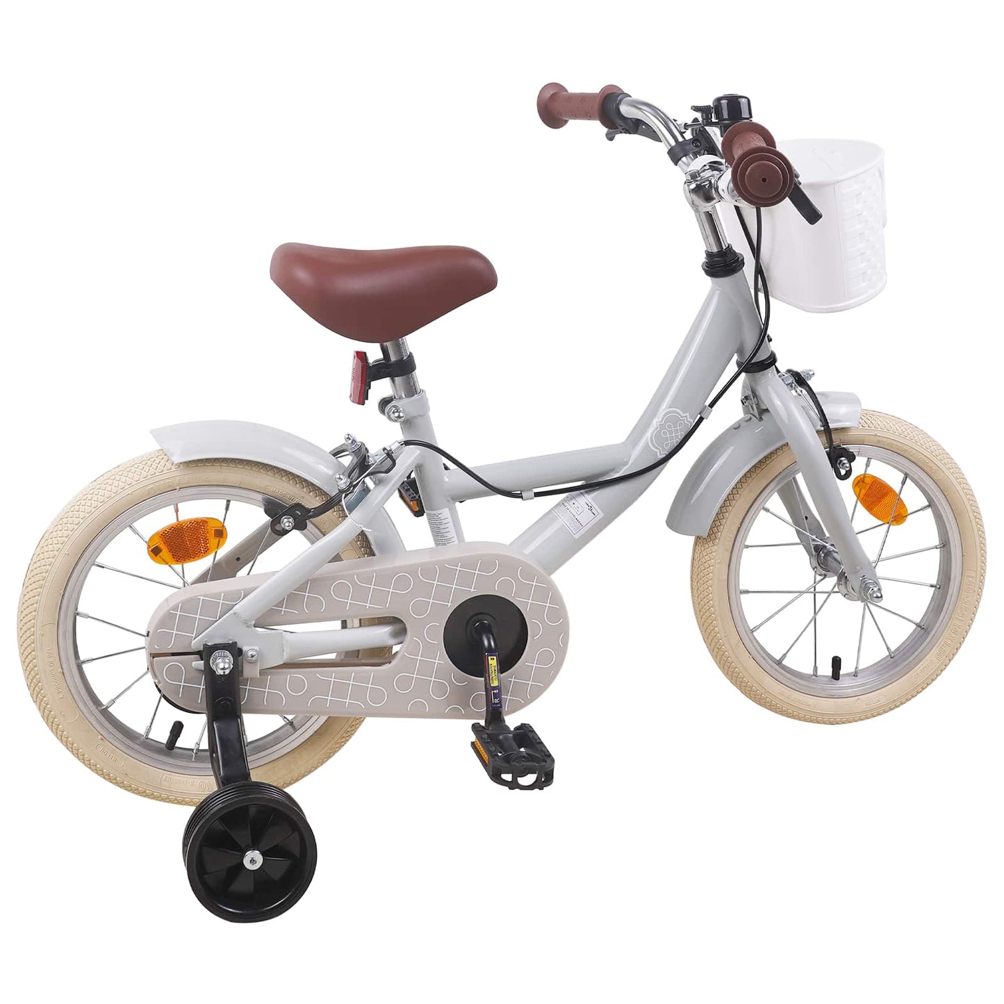 Kids Bike 12 Inches for 2-4 Years Old Light Grey