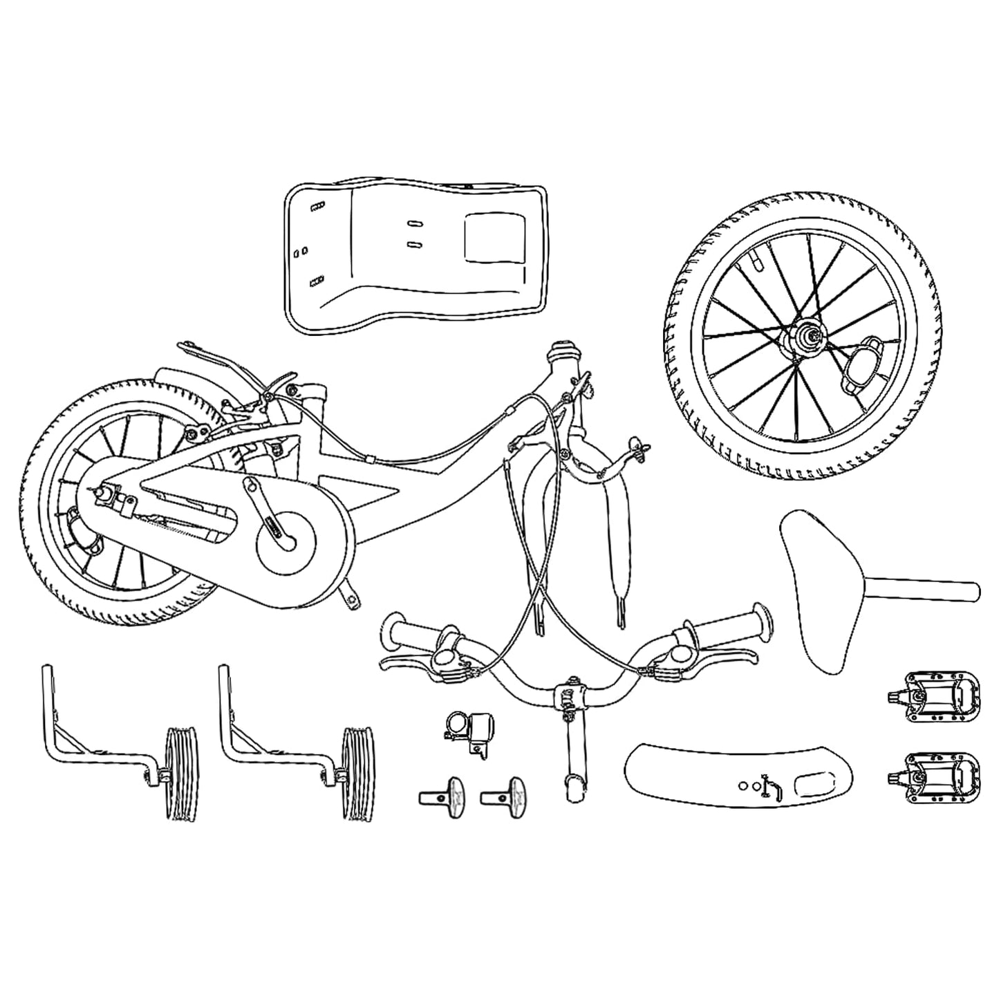 Kids Bike 12 Inches for 2-4 Years Old Light Pink