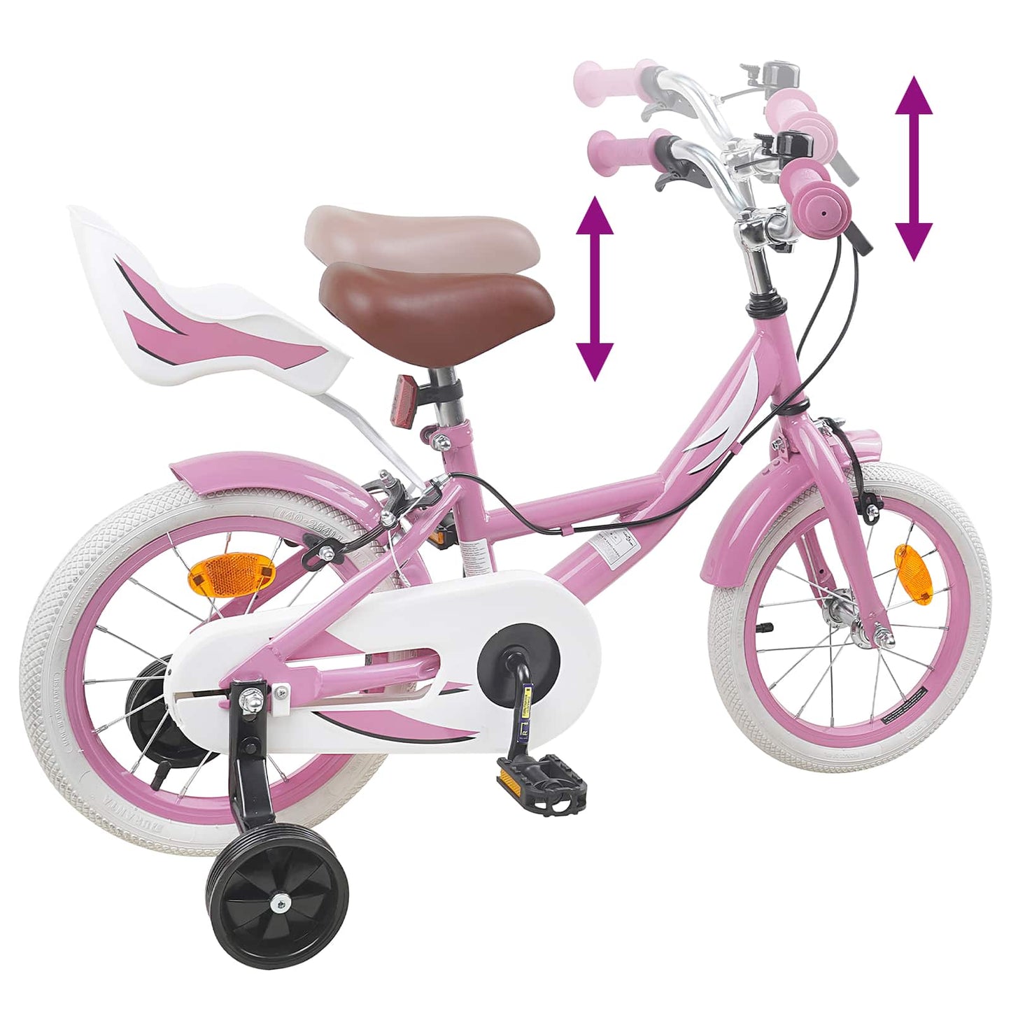 Kids Bike 16 Inches for 4-6 Years Old Light Pink