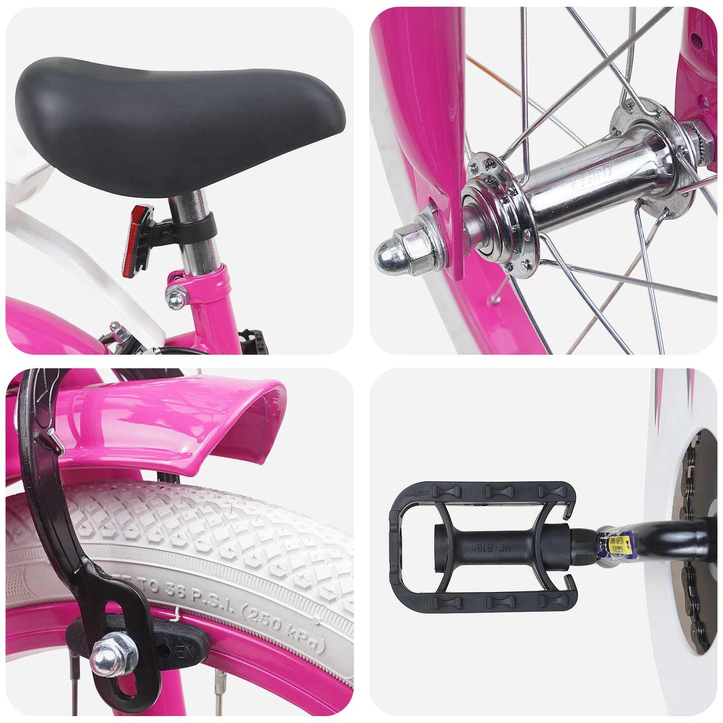 Kids Bike 12 Inches for 2-4 Years Old Pink