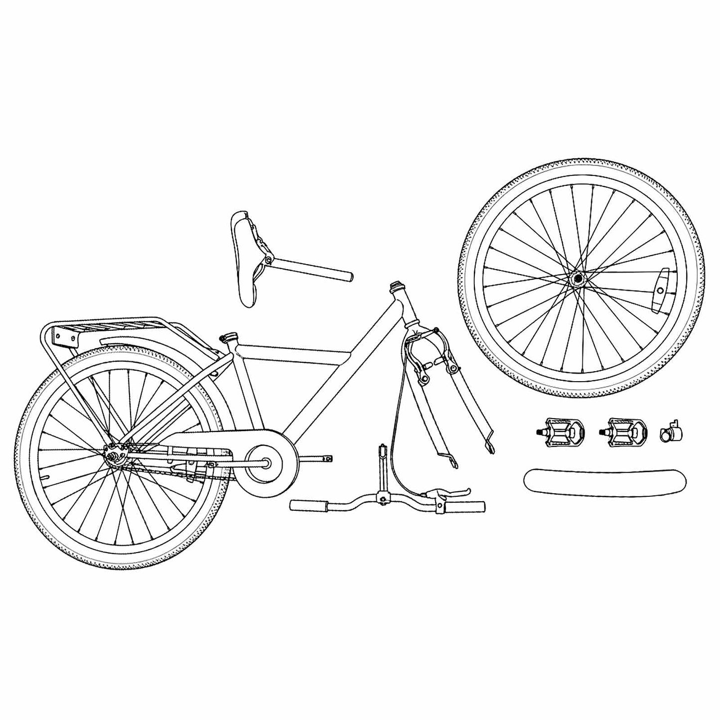 Kids Bike 18 Inches for 5-7 Years Old Pink