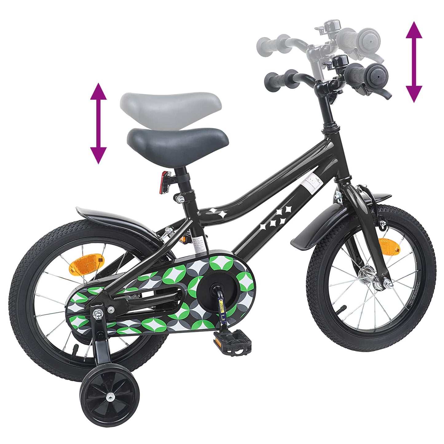 Kids Bike 16 Inches for 4-6 Years Old Black