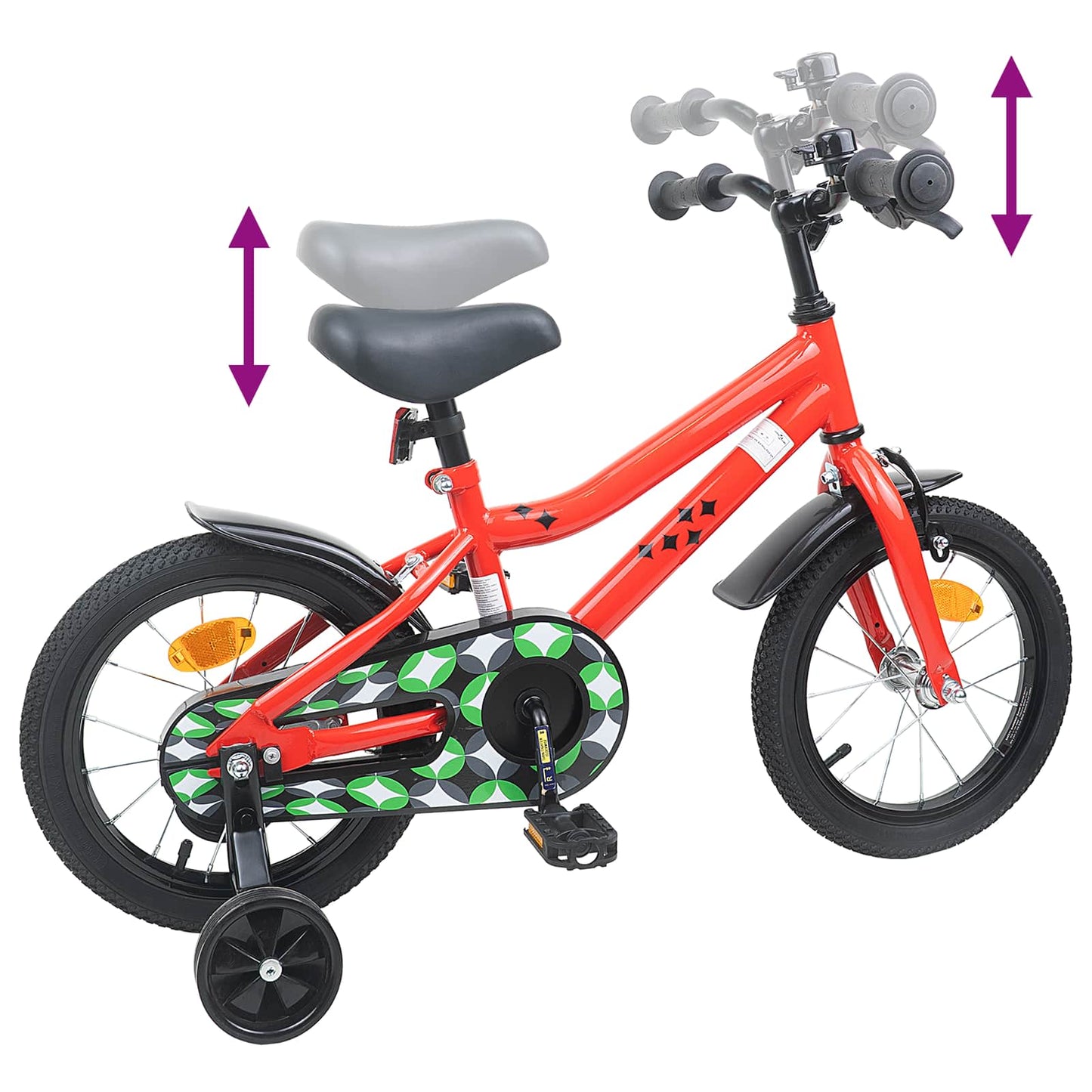 Kids Bike 14 Inches for 3-5 Years Old Red