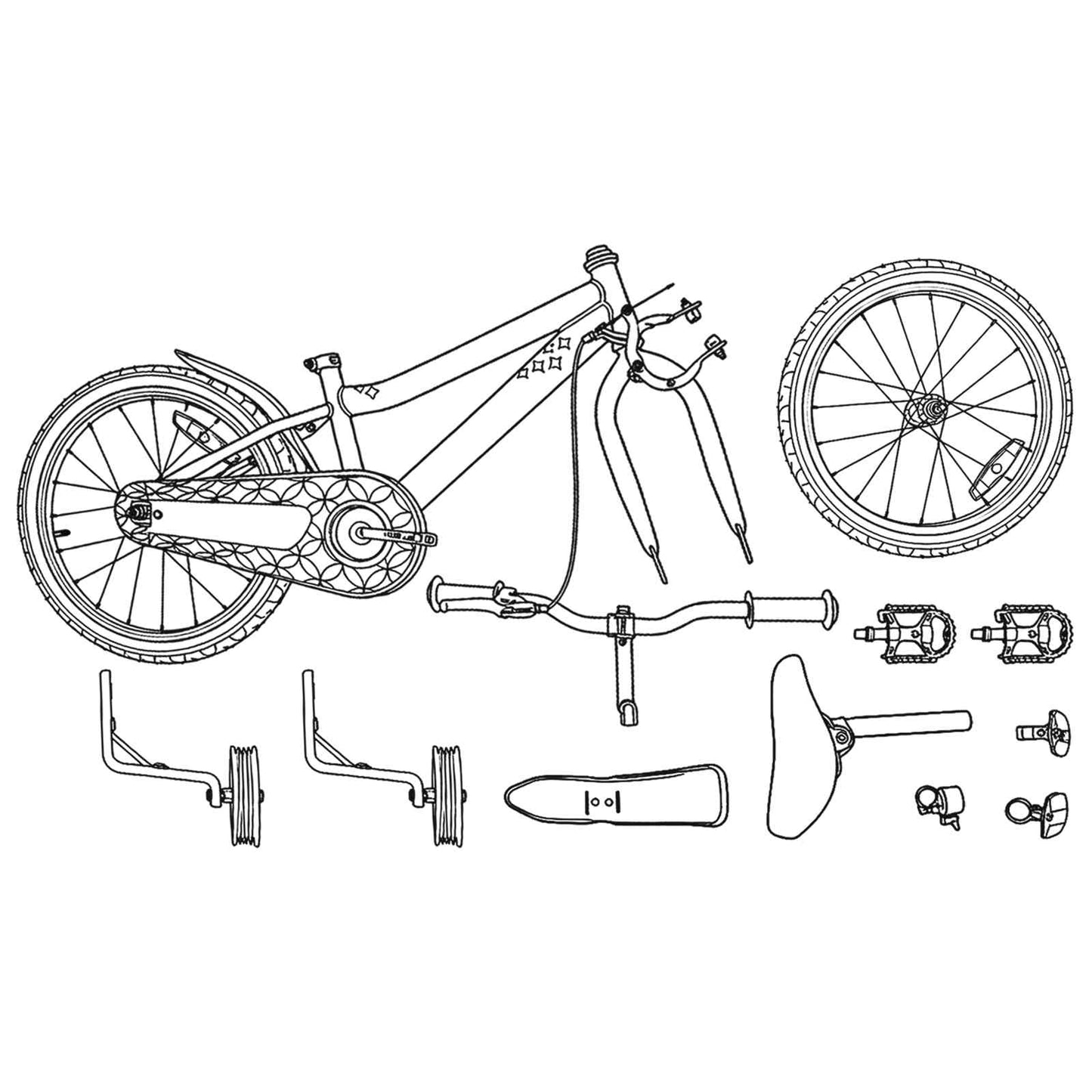 Kids Bike 16 Inches for 4-6 Years Old Red