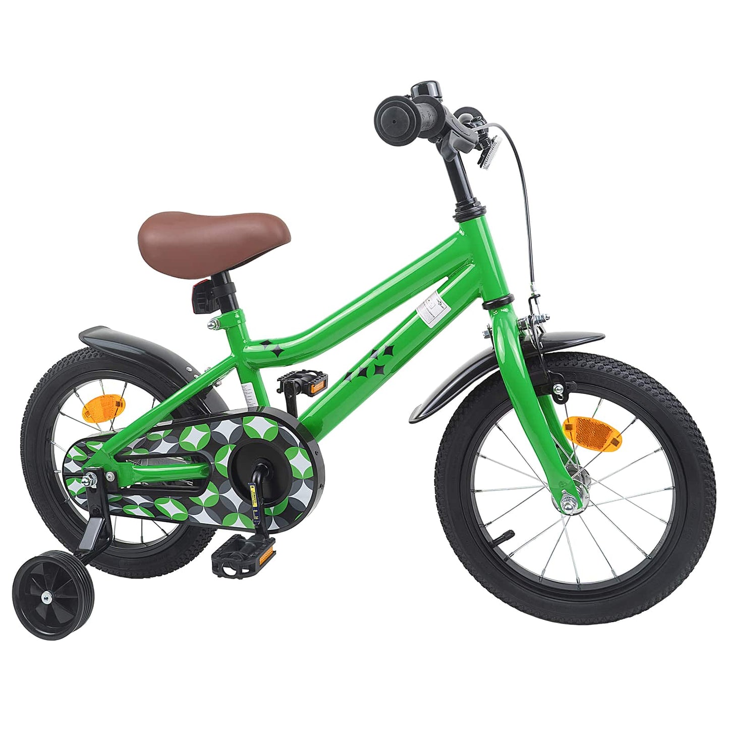 Kids Bike 14 Inches for 3-5 Years Old Green
