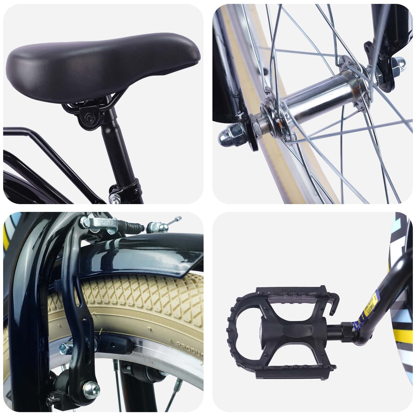 Kids Bike 20 Inches for 6-11 Years Old Black