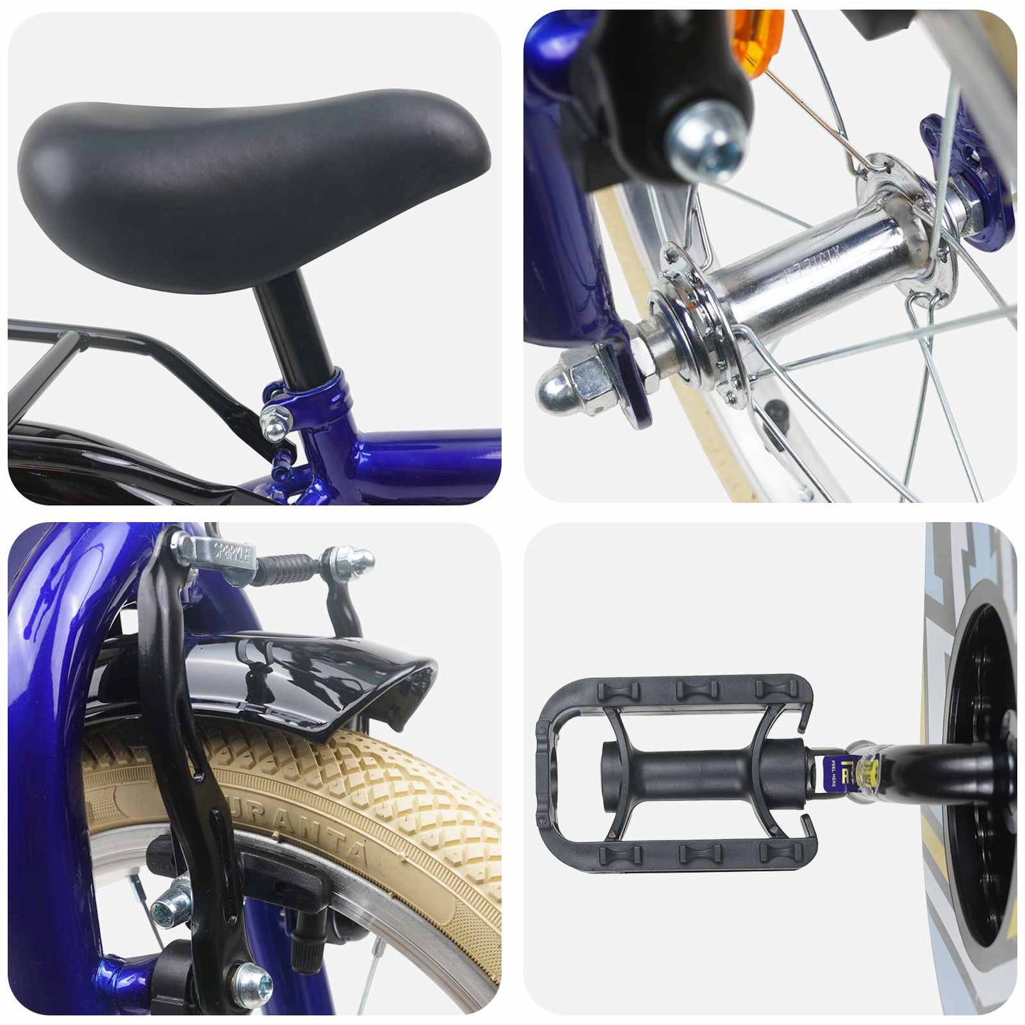 Kids Bike 14 Inches for 3-5 Years Old Dark Blue