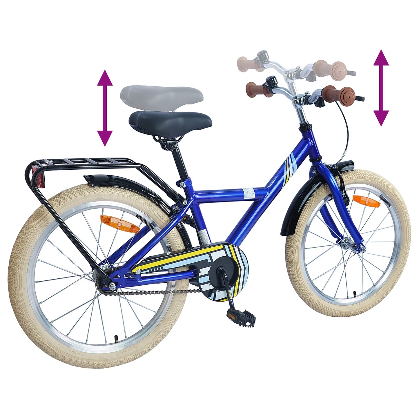 Kids Bike 24 Inches for 8-12 Years Old Dark Blue