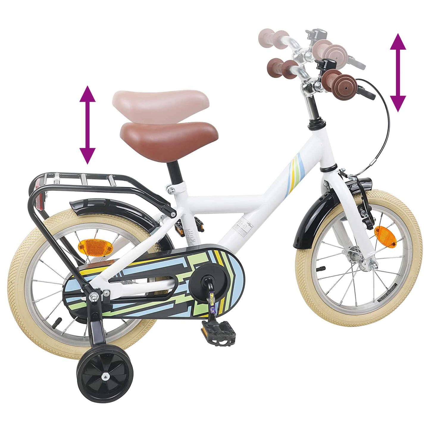 Kids Bike 14 Inches for 3-5 Years Old White