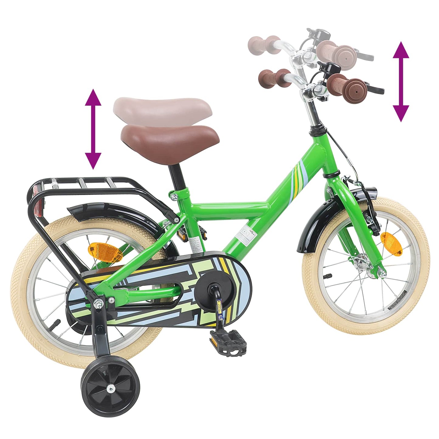 Kids Bike 16 Inches for 4-6 Years Old Green