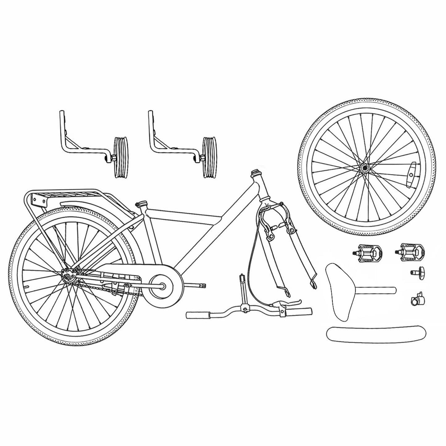 Kids Bike 16 Inches for 4-6 Years Old Green