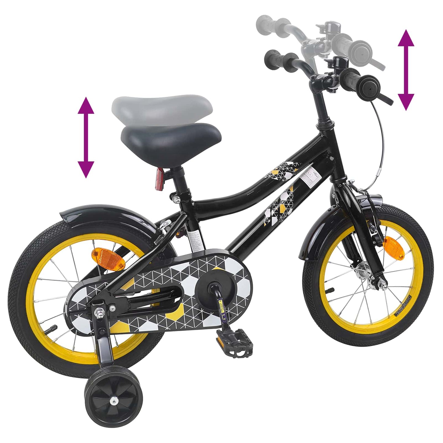 Kids Bike 16 Inches for 4-6 Years Old Black