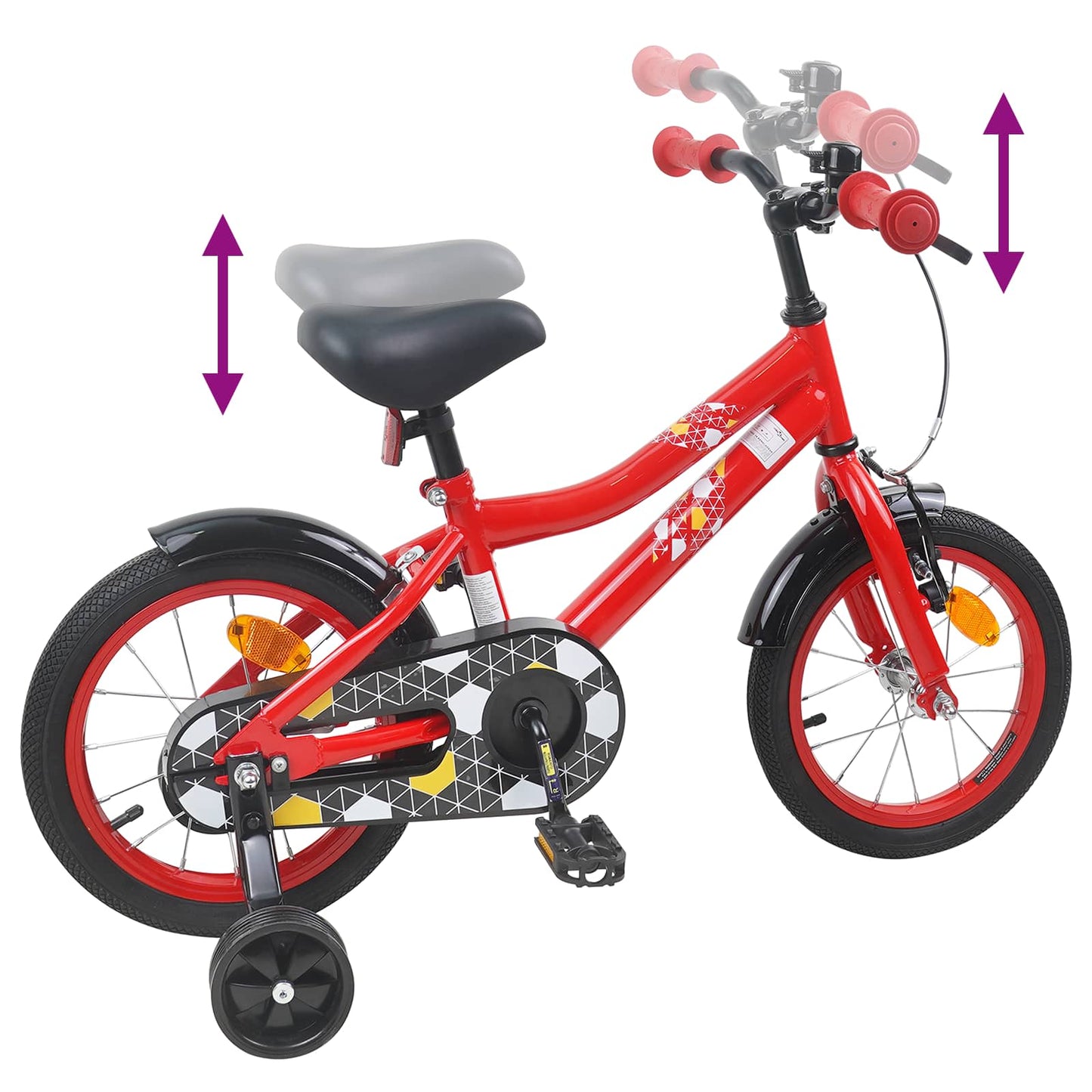Kids Bike 14 Inches for 3-5 Years Old Red