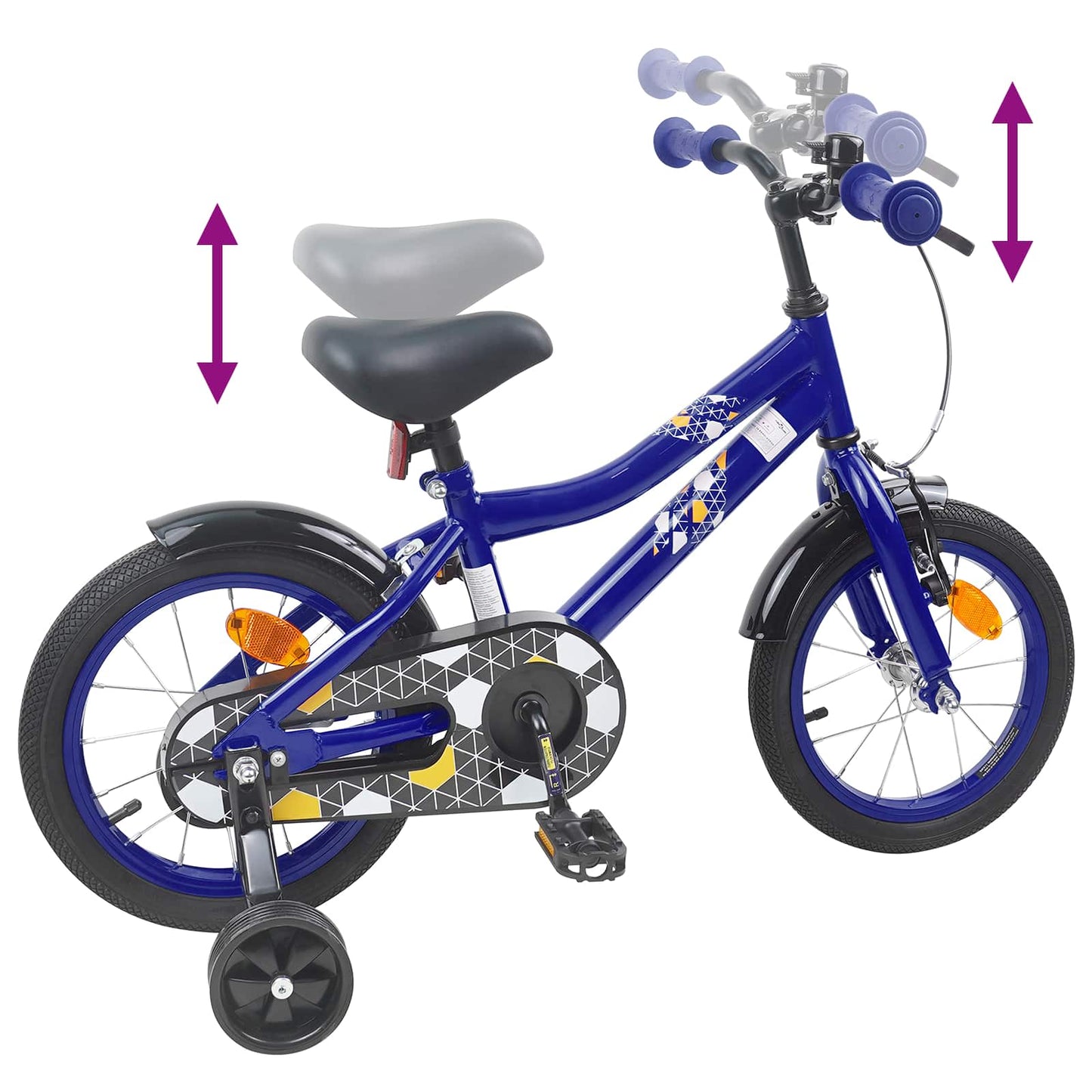 Kids Bike 12 Inches for 2-4 Years Old Dark Blue